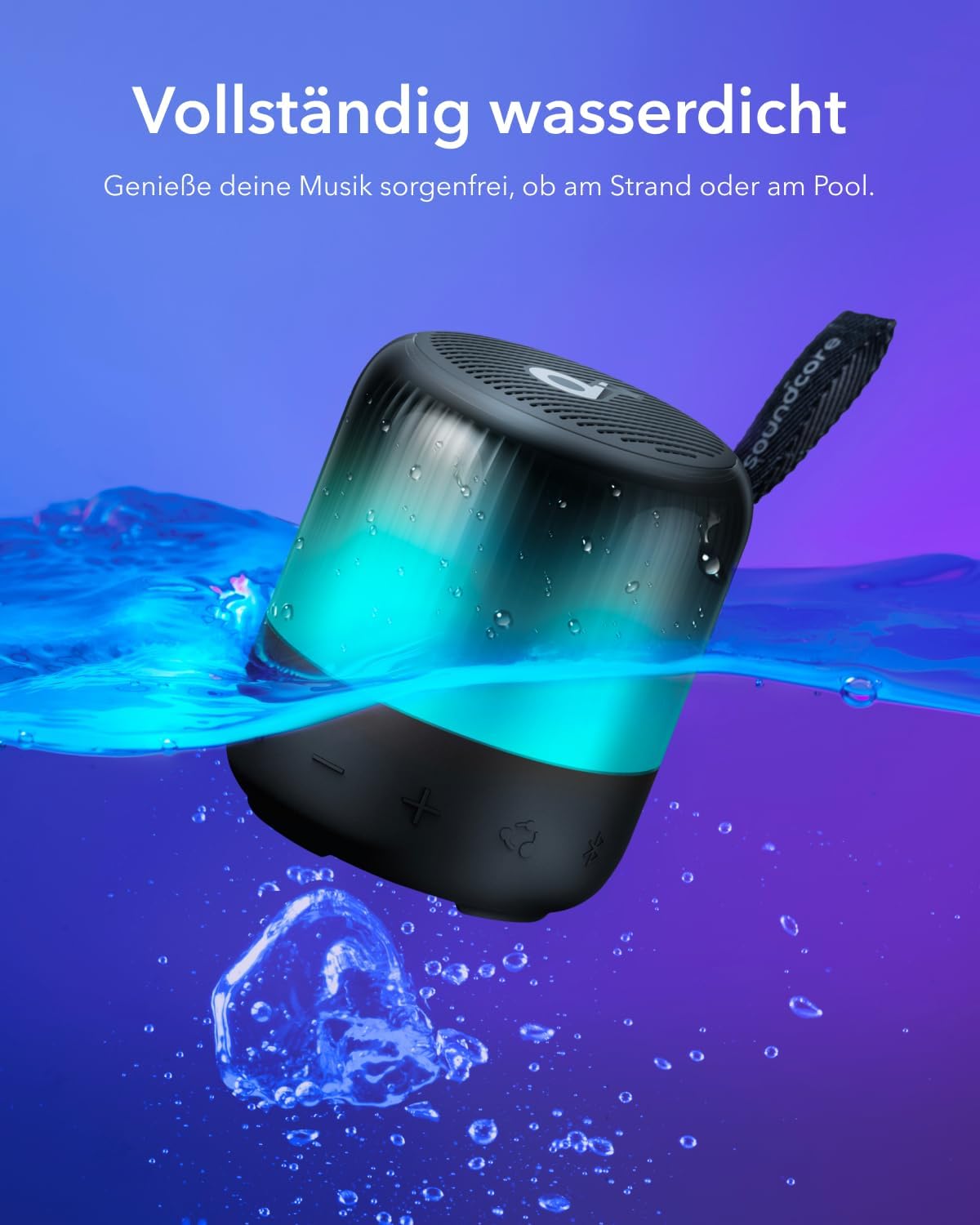 Thumbnail 4 de soundcore Glow Mini Bluetooth-Lautsprecher 12h