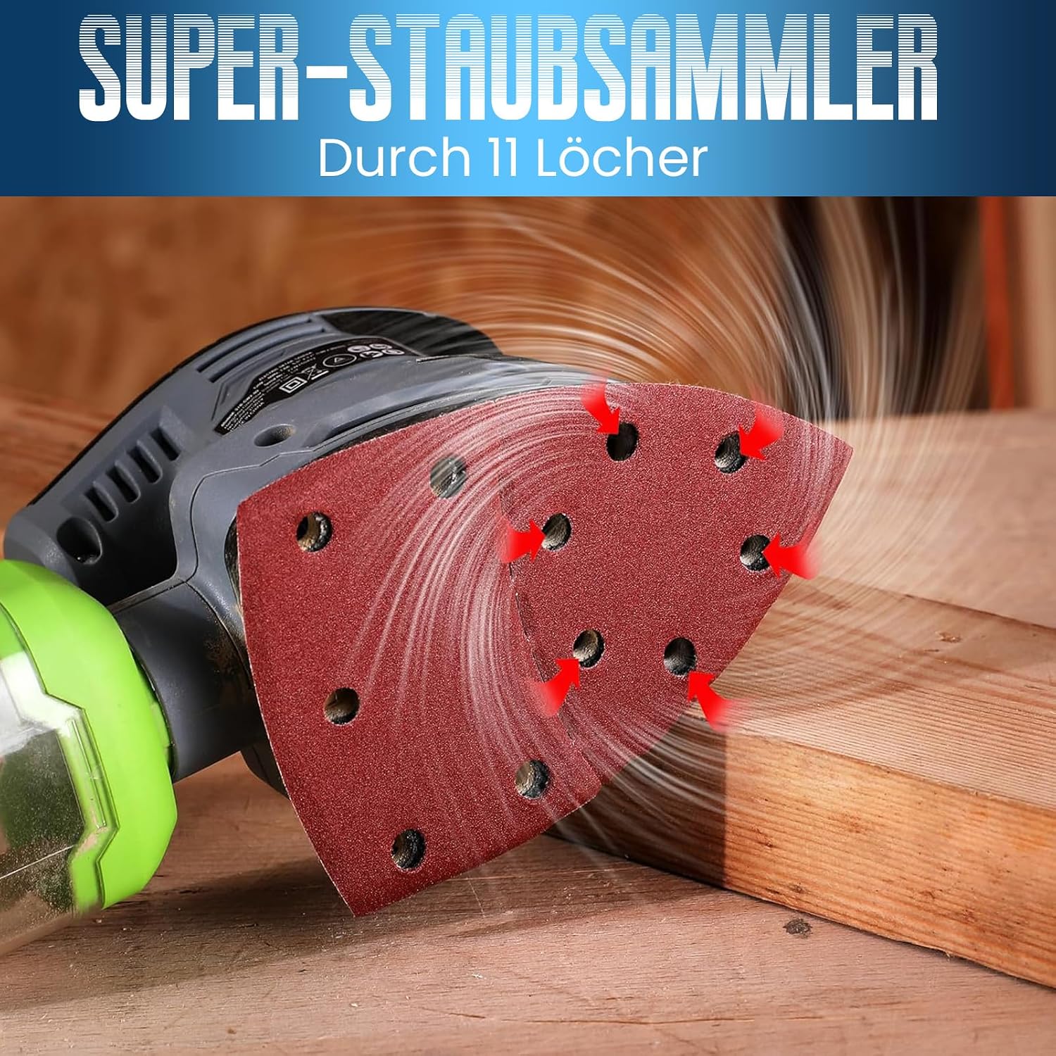 Detalle 1 de Dreieckschleifer Schleifpapier Set 40–400 100 Stück