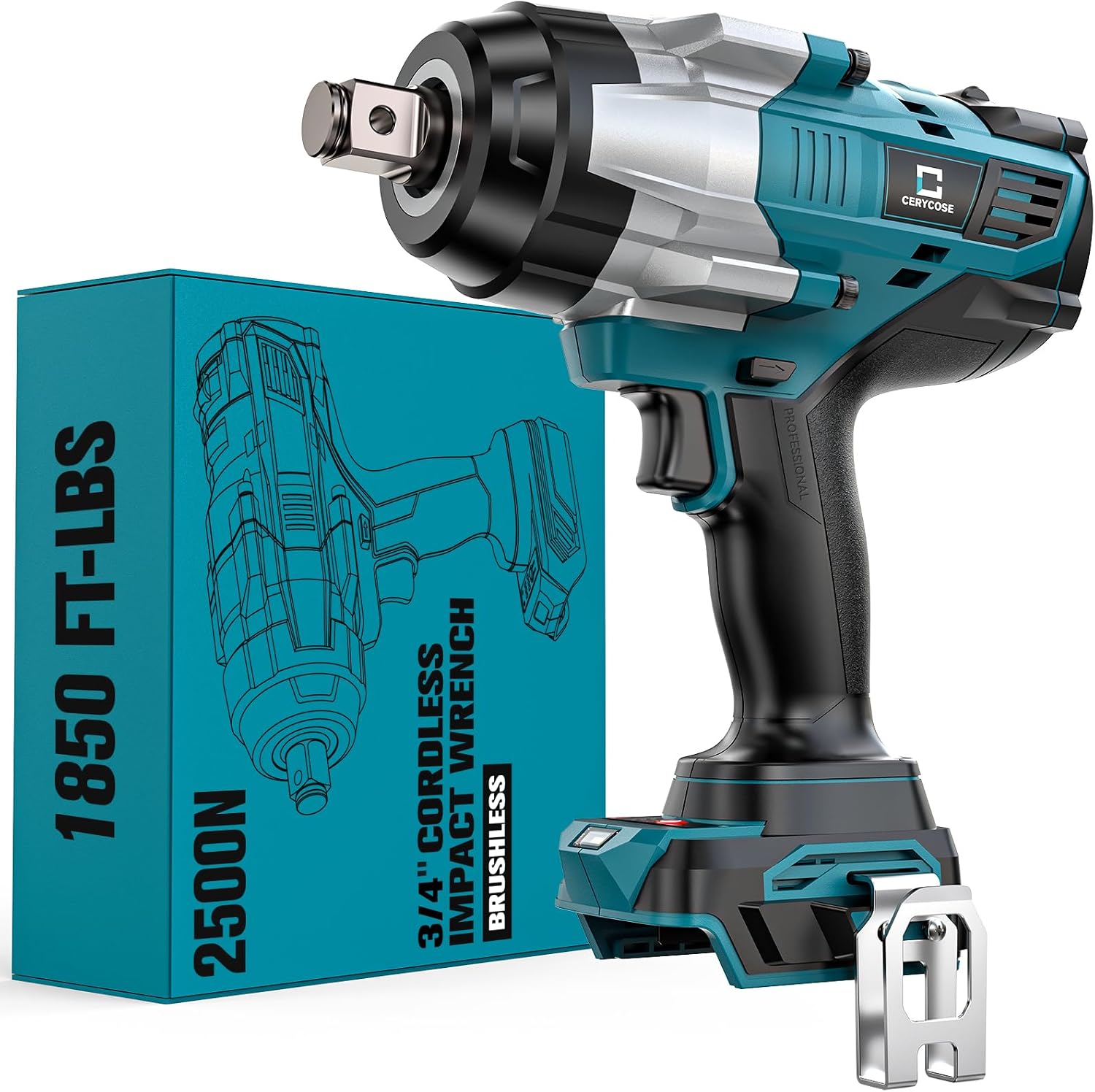 Detalle de Cordless Impact Wrench 3/4 inch — 2500 N.m Max Torque, Milwaukee 18V Compatible