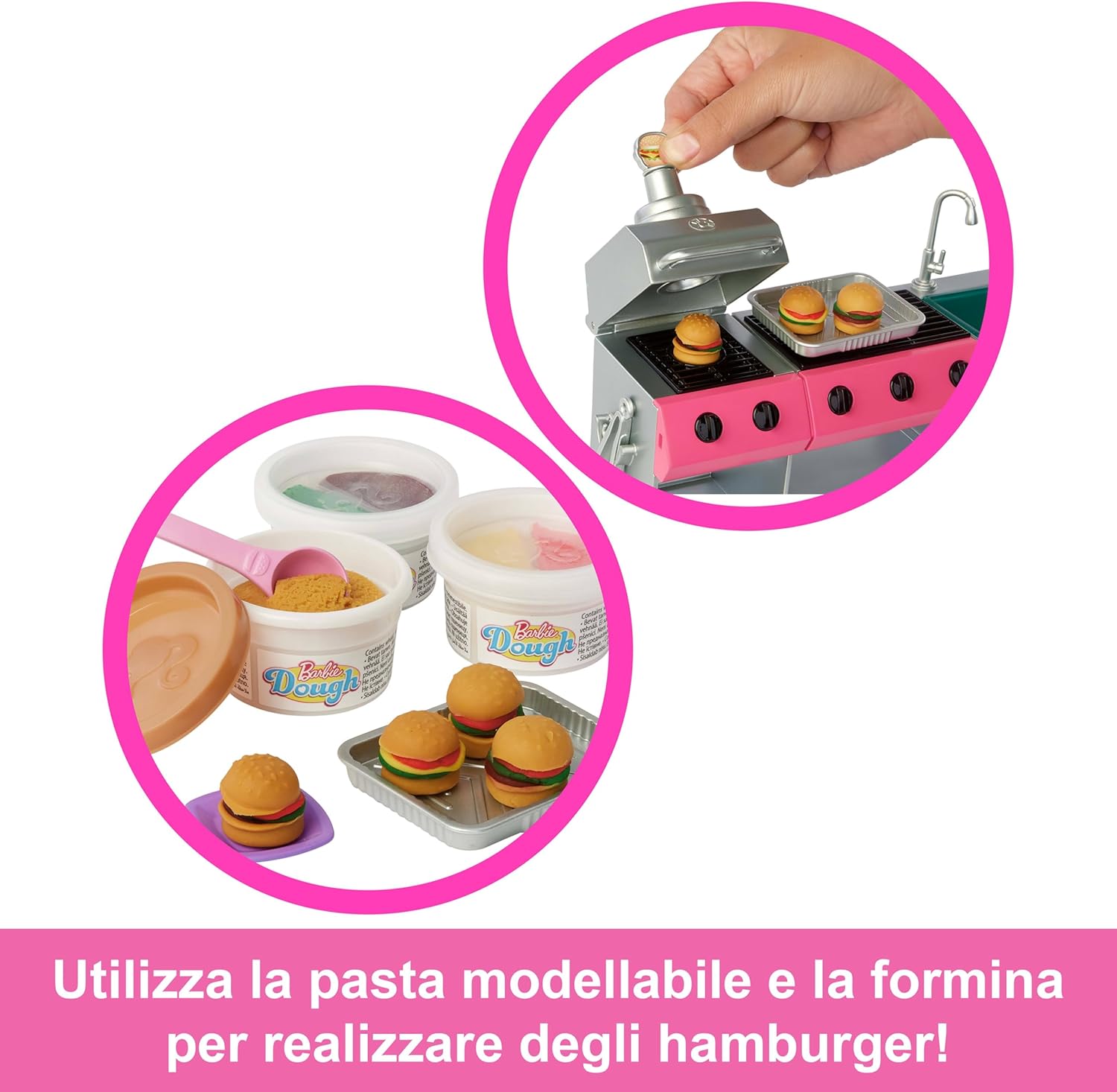Detalle de Barbie Camper dei Sogni – Playset con oltre 60 accessori e pasta modellabile