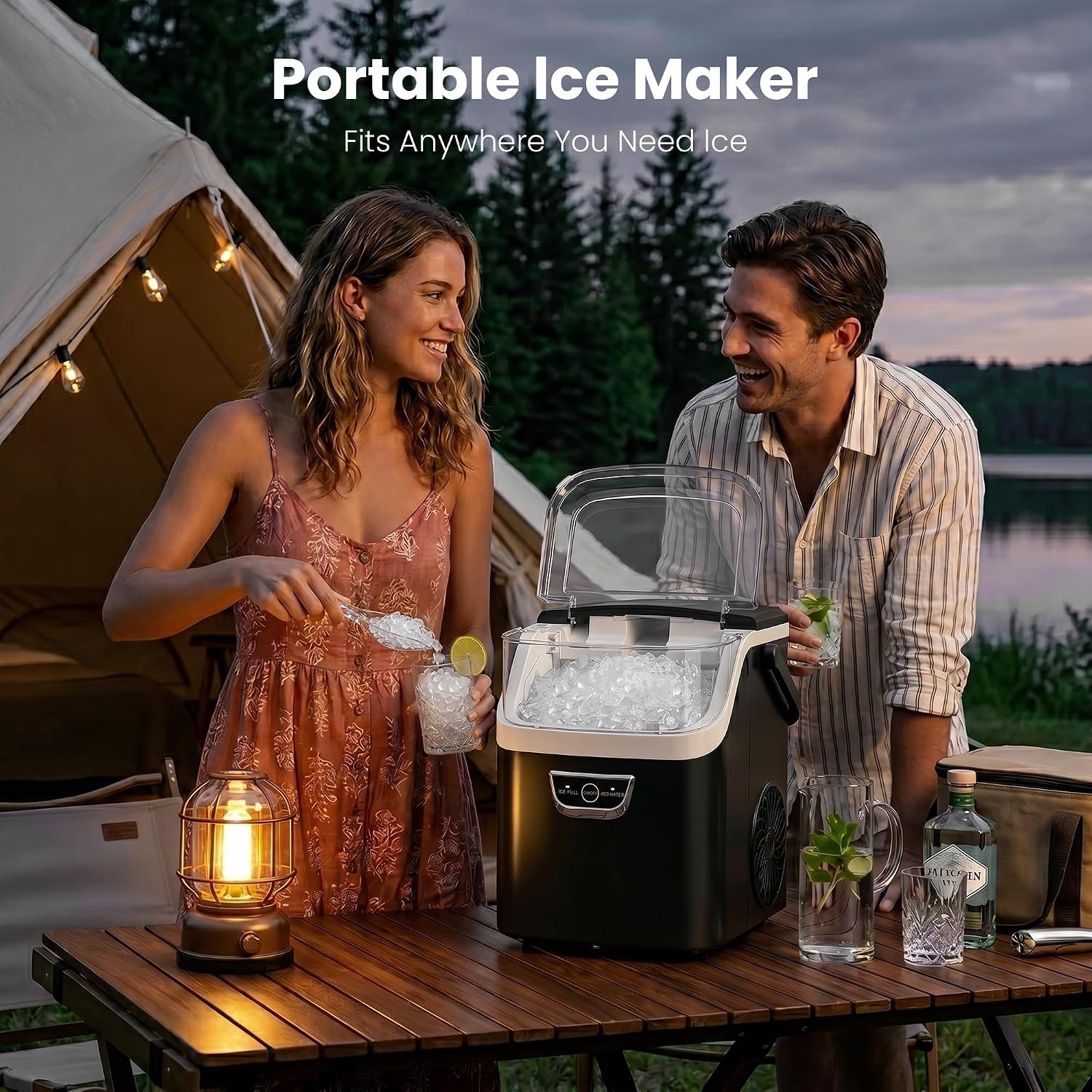 Thumbnail 4 de AGLUCKY ICE MAKER Countertop Nugget Ice Maker, 35 lb/Day, Self-Cleaning