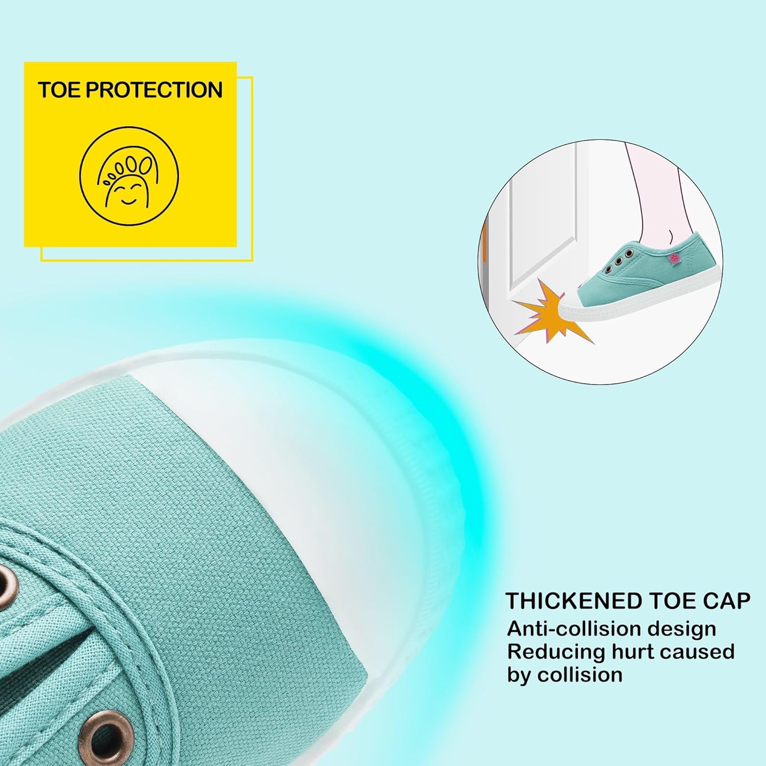 Thumbnail 5 de Unisex Kids Canvas Slip-on Trainers Toddlers Sneakers (Plimsoles)