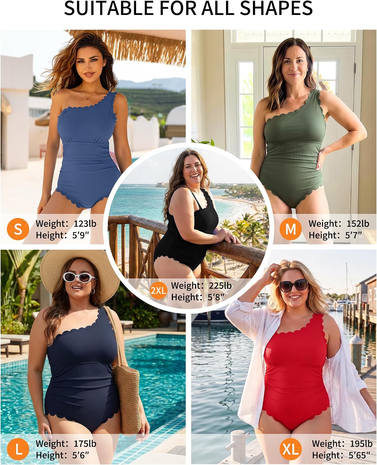 Thumbnail 4 de Charmo One Shoulder Ribbed Swimsuit