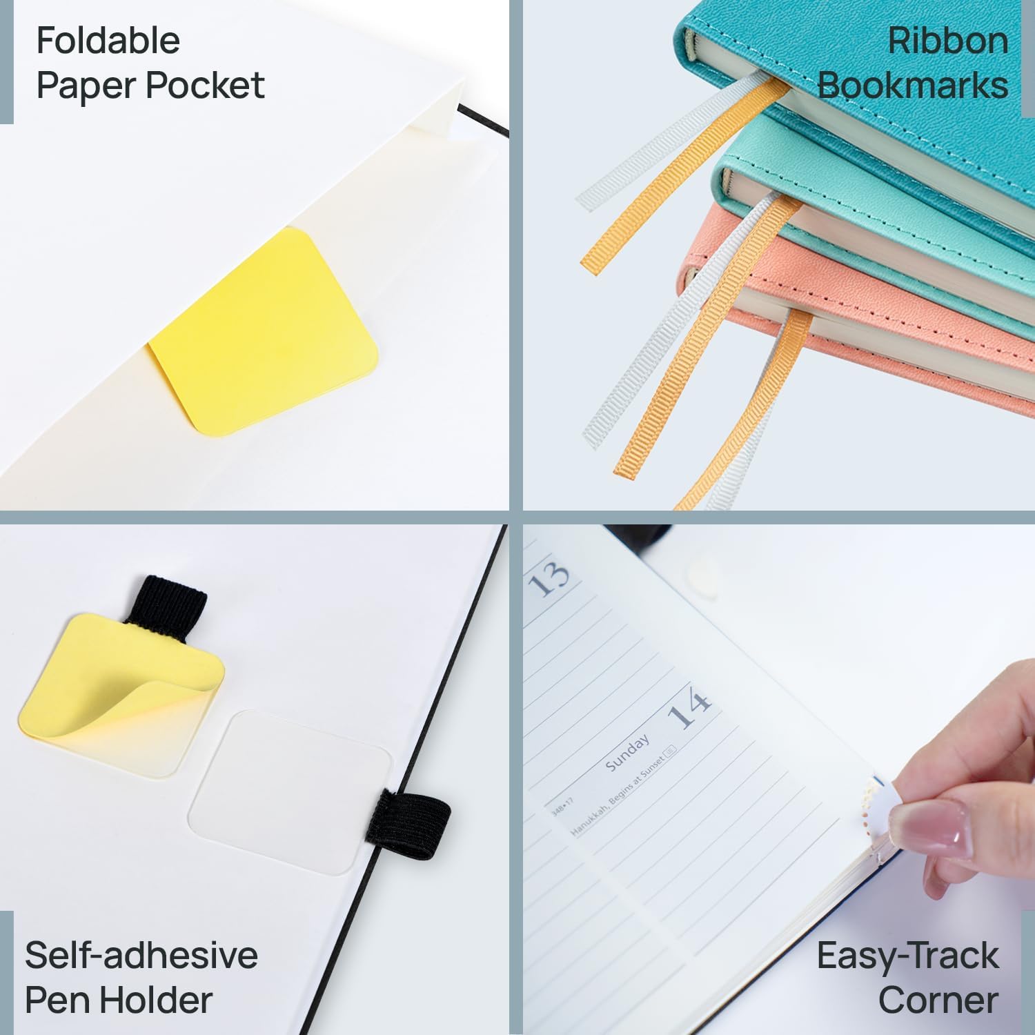 Detalle de POPRUN 2027 Planner, 8.5" x 10.5" Weekly and Monthly Appointment Book