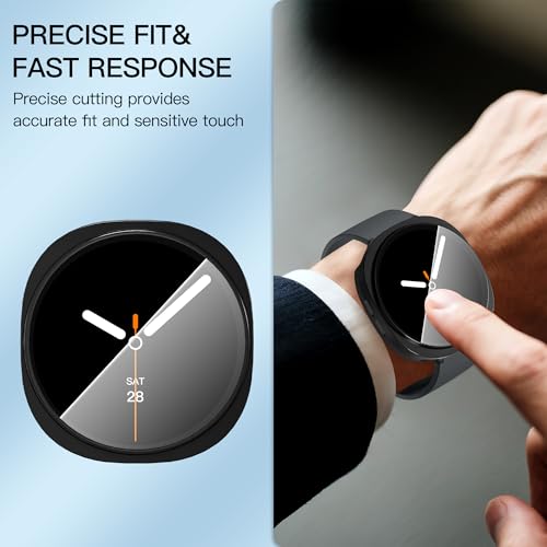 Detalle 2 de Diruite pack de 3 fundas TPU para Samsung Galaxy Watch 8 de 40 mm con protector de pantalla (negro)