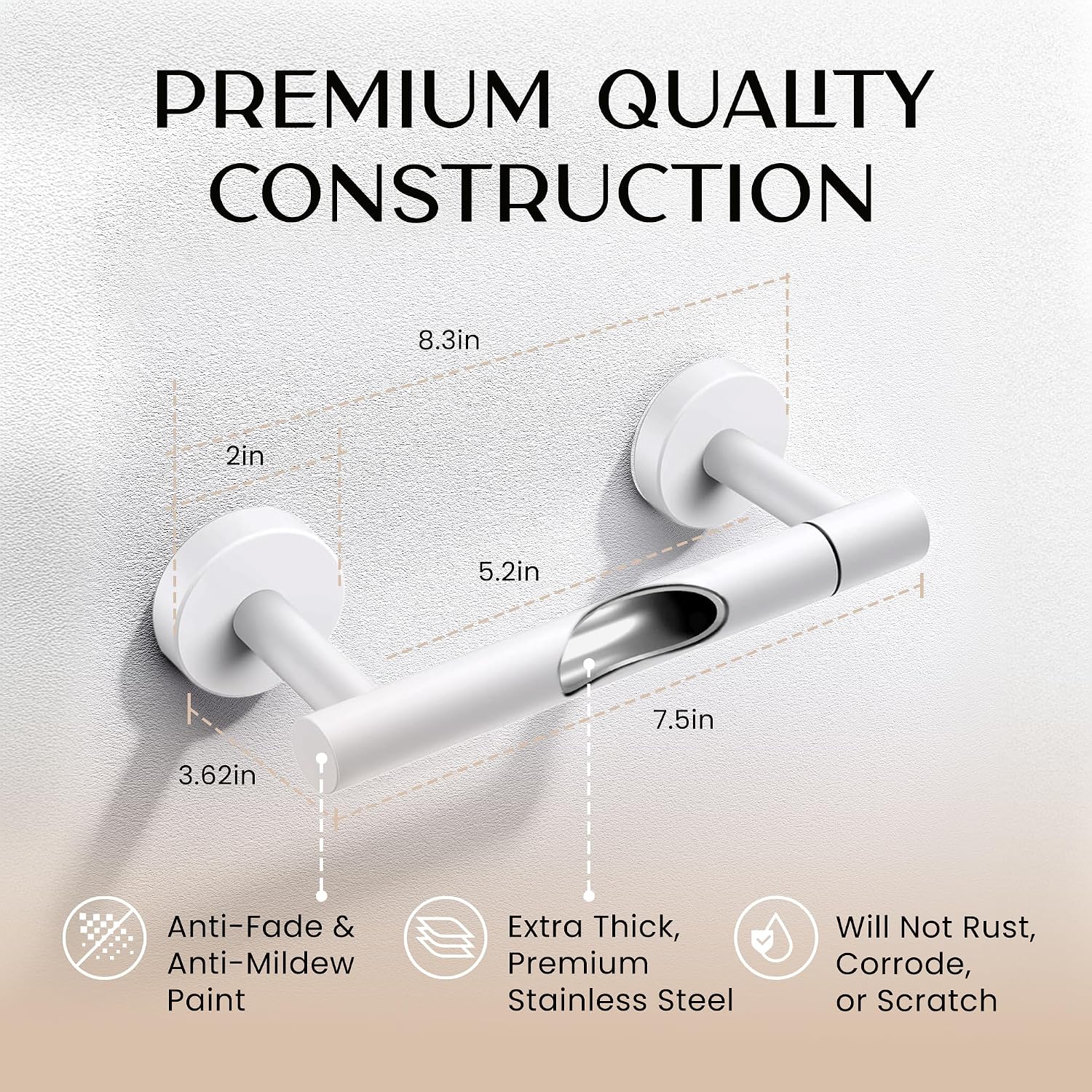 Thumbnail 4 de Day Moon Matte White Toilet Paper Holder