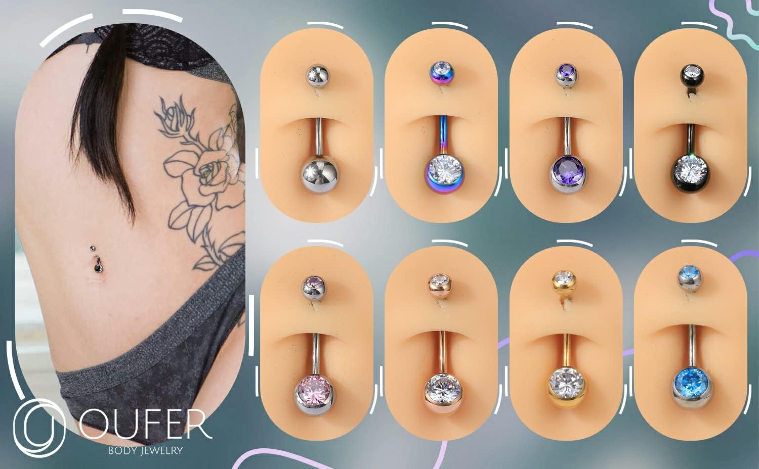 Thumbnail 3 de OUFER 14MM Bijou Ombilical Titane
