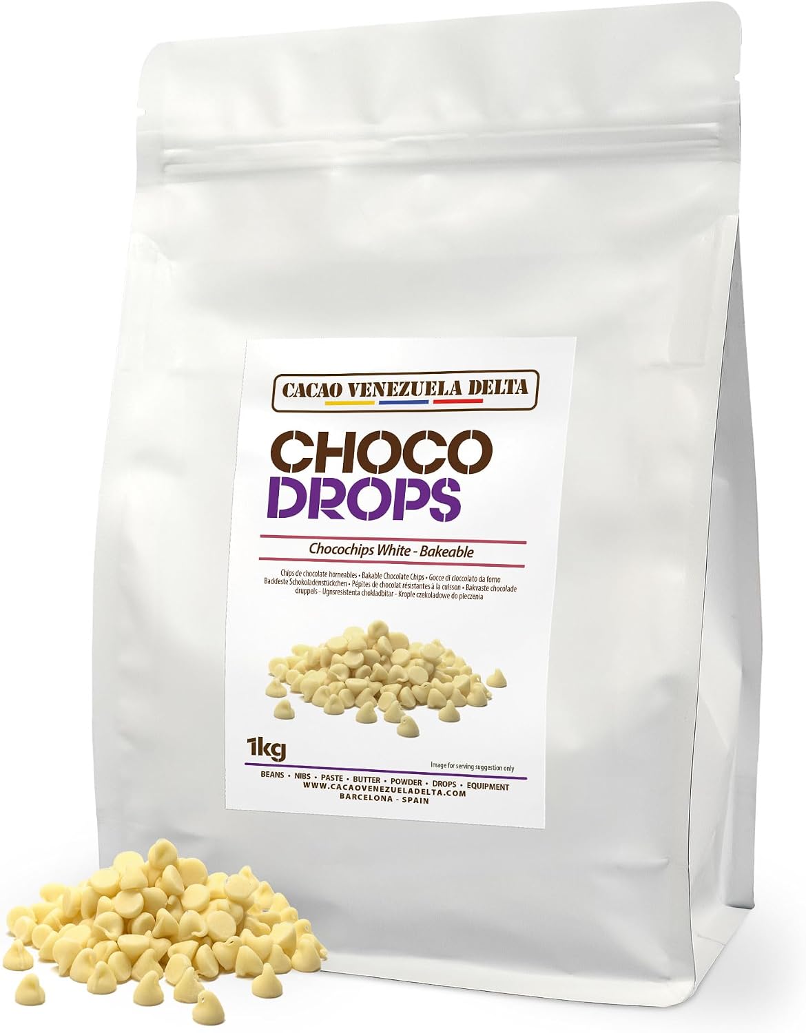 Cacao V Delta Pepitas Chocolate Blanco 1 kg