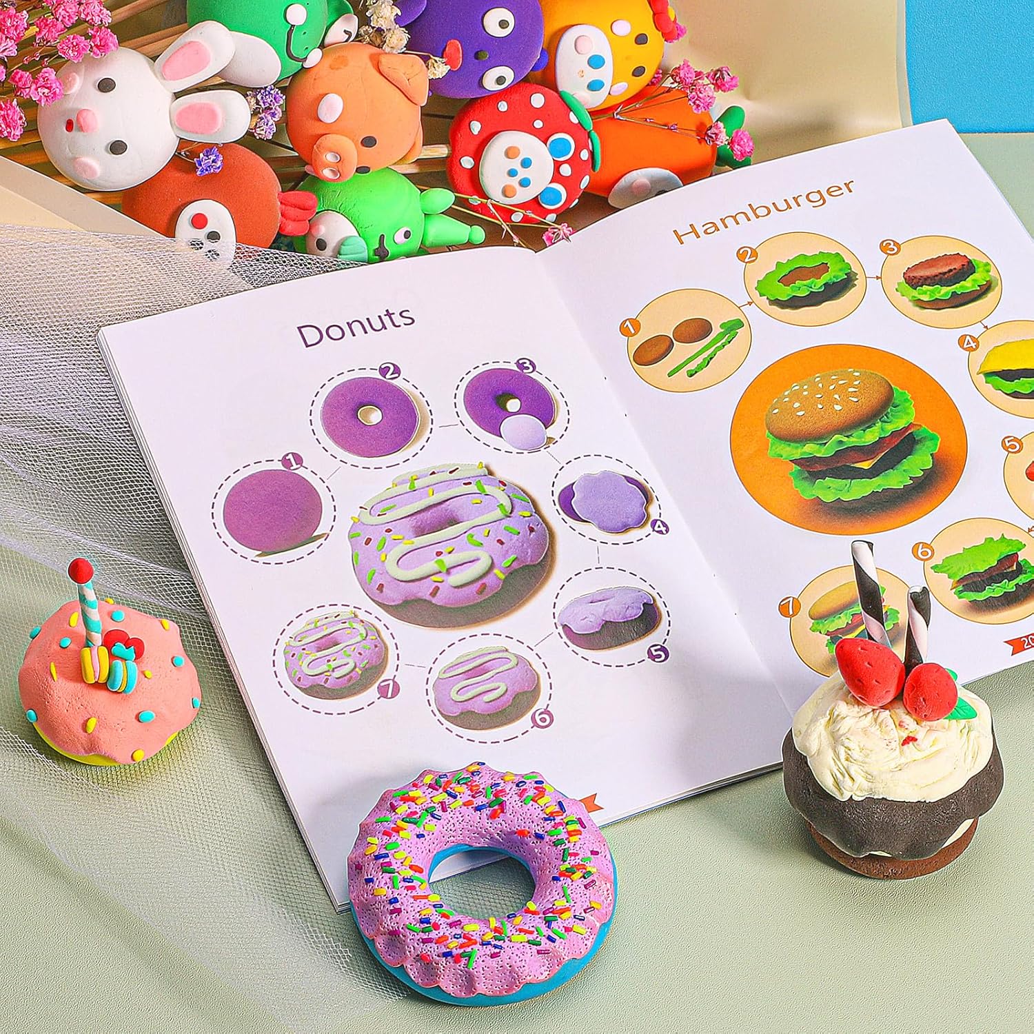 Thumbnail 3 de iFergoo Air Dry Clay for Kids 60 Colours
