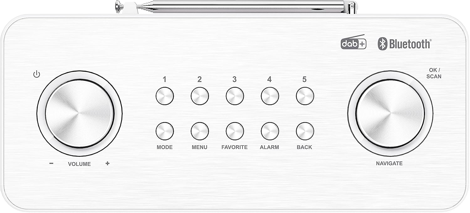 Detalle de KENWOOD CR-ST80DAB-W, radio stereo compatta DAB+ con Bluetooth e display TFT a colori