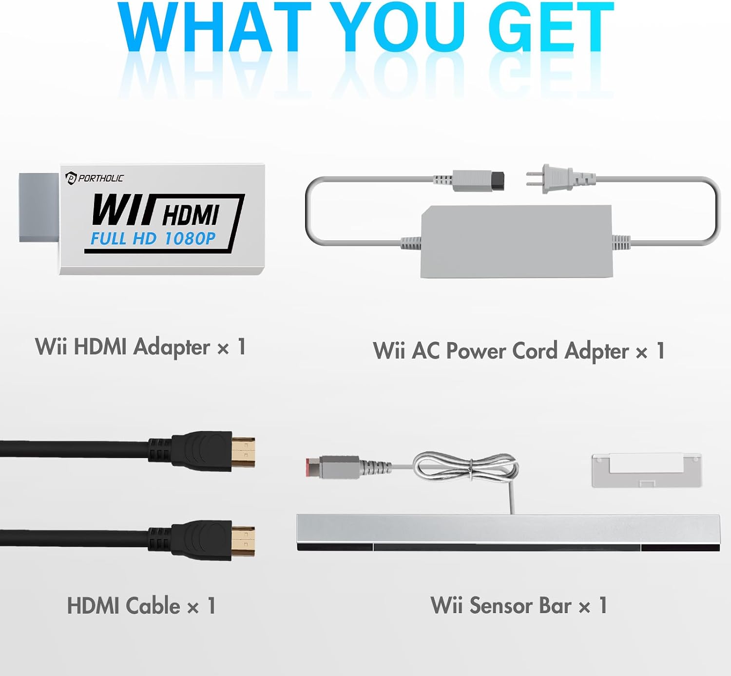 Thumbnail 1 de 4-in-1 Wii Kabel-Set mit HDMI Konverter