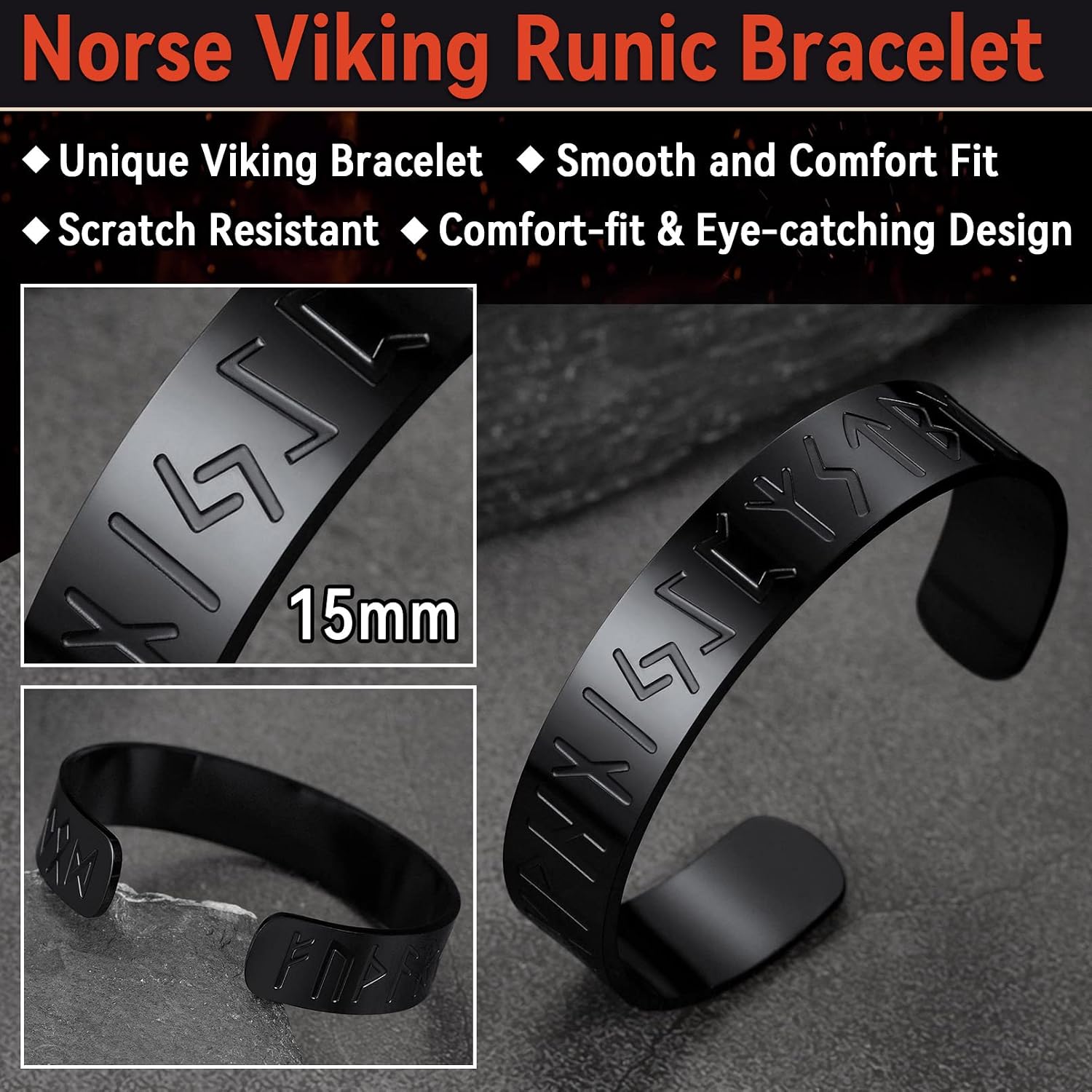 Thumbnail 3 de FaithHeart Bracelet Viking 316L Acier