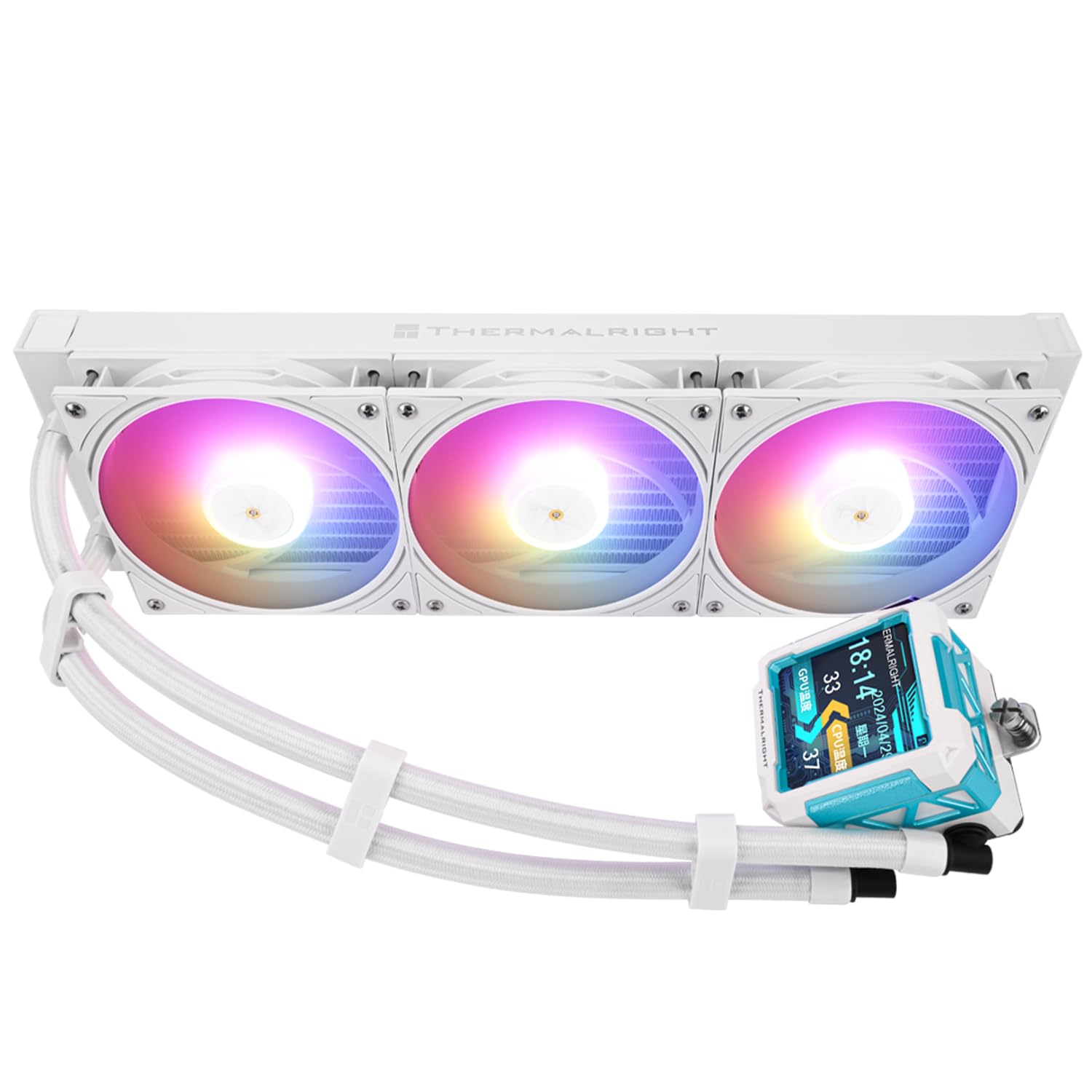 Thumbnail 6 de Thermalright TR FW 360 Schwarz ARGB CPU-Wasserkühlung – 360 AIO mit 2,4-Zoll IPS LCD Display