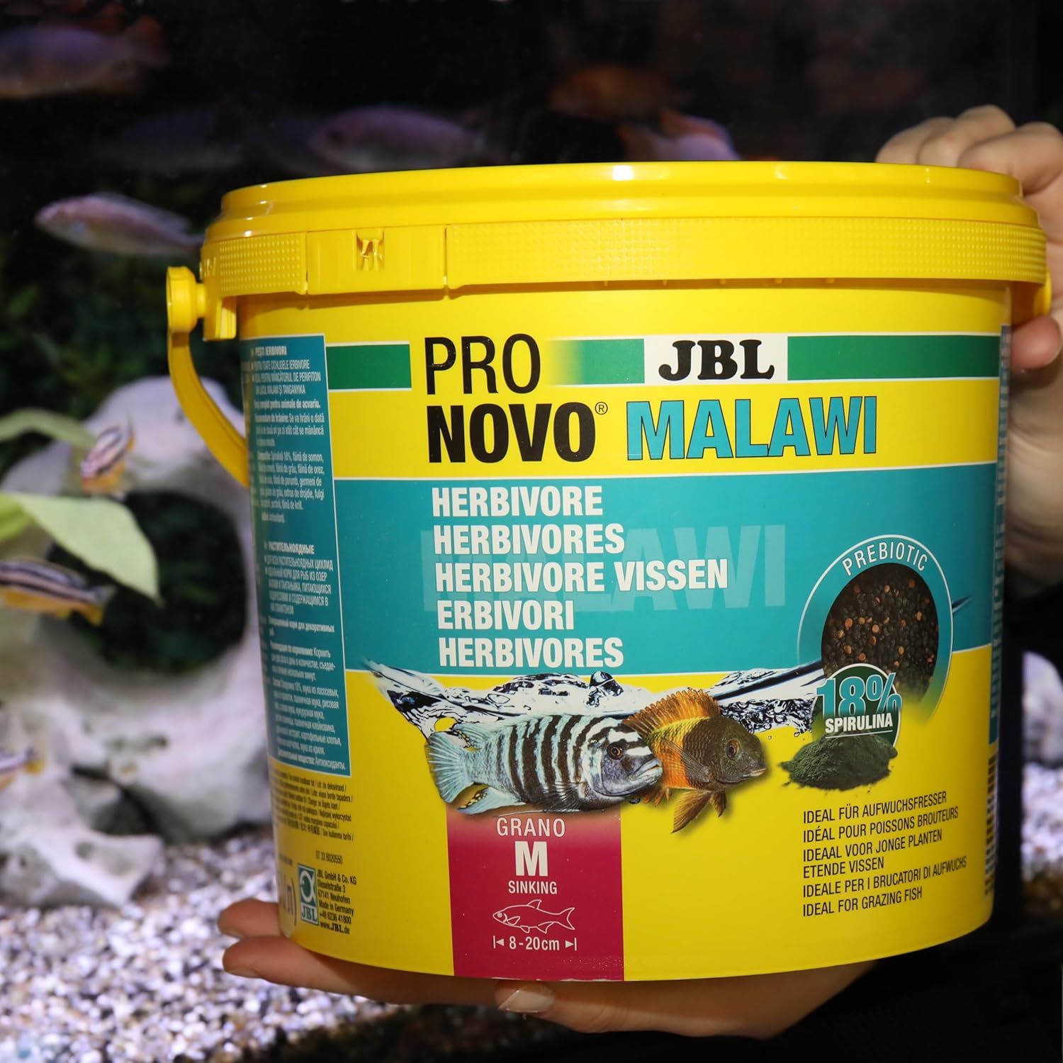 Thumbnail 2 de JBL PRONOVO MALAWI GRANO – Hauptfutter für Buntbarsche 8–20 cm (Größe M, 5,5 L)