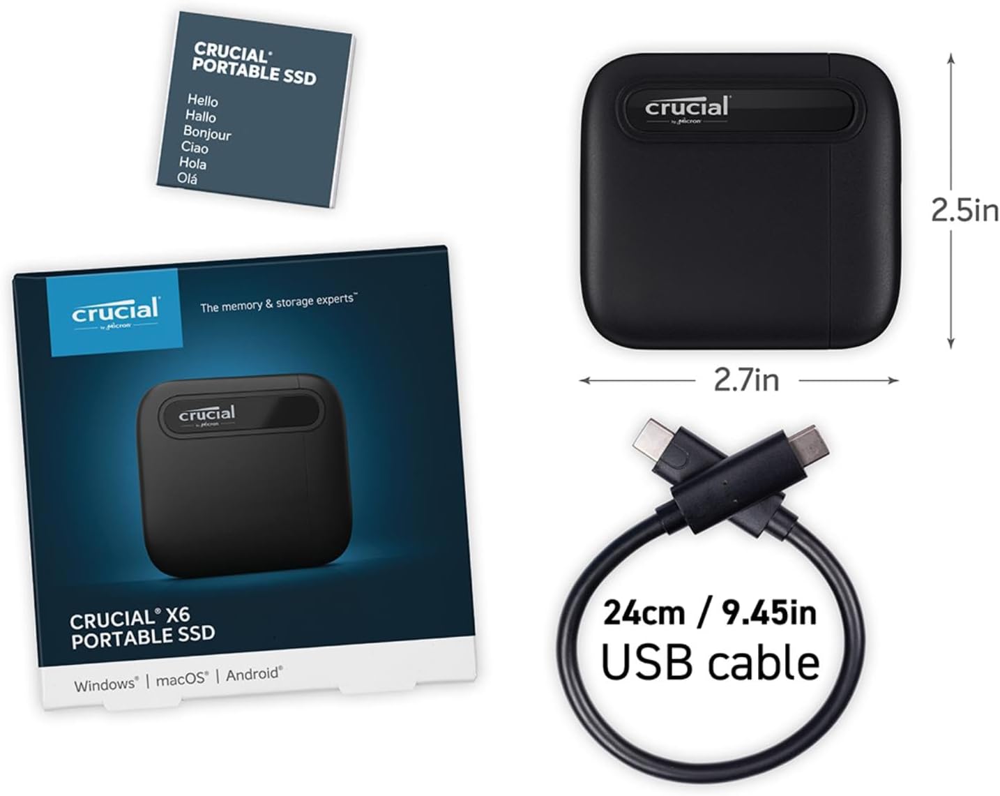 Thumbnail 6 de Crucial X9 4TB portable SSD 1050MB/s