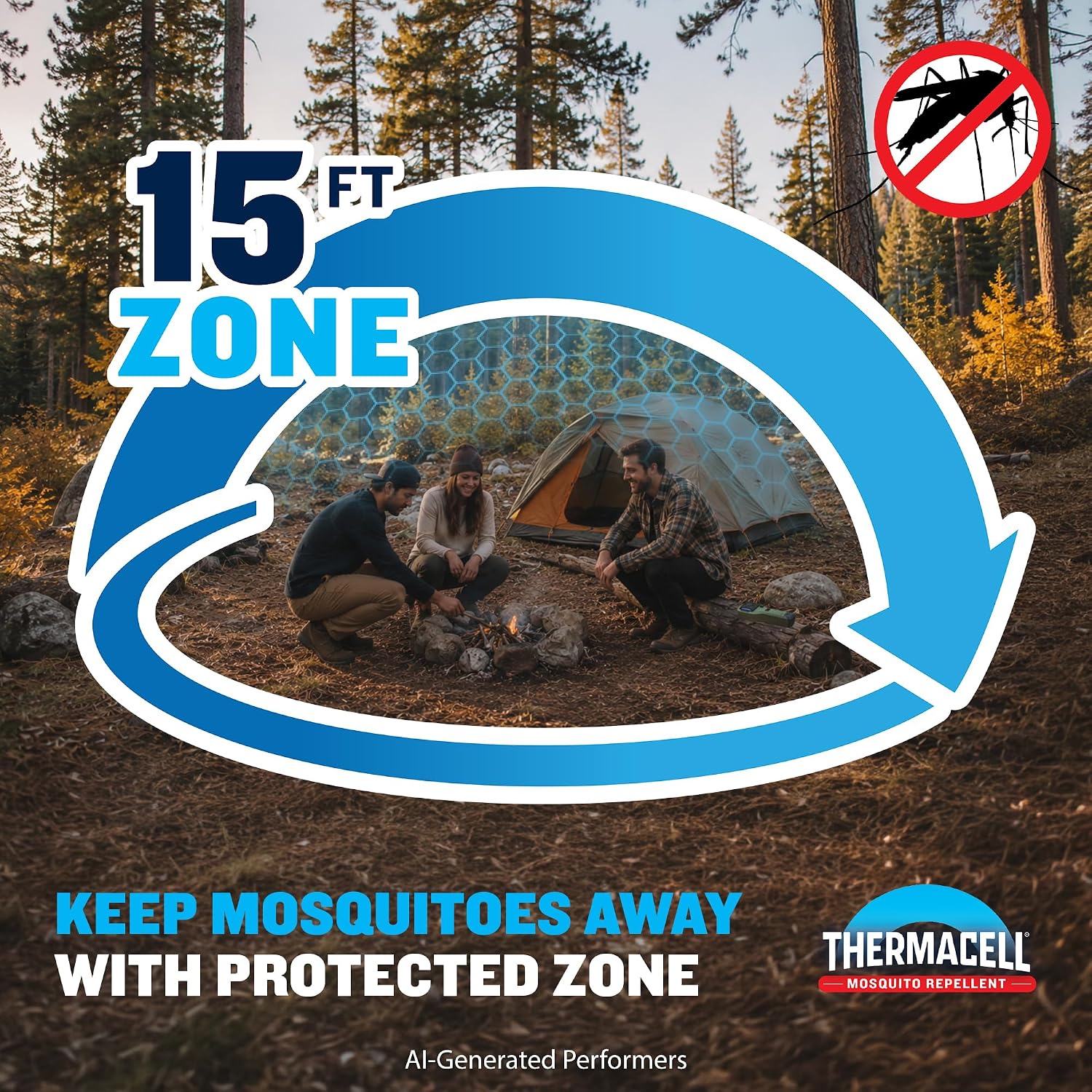 Thumbnail 1 de Thermacell Fuel-ZoneGuard Extreme Fuel Powered Mosquito Repeller, Green