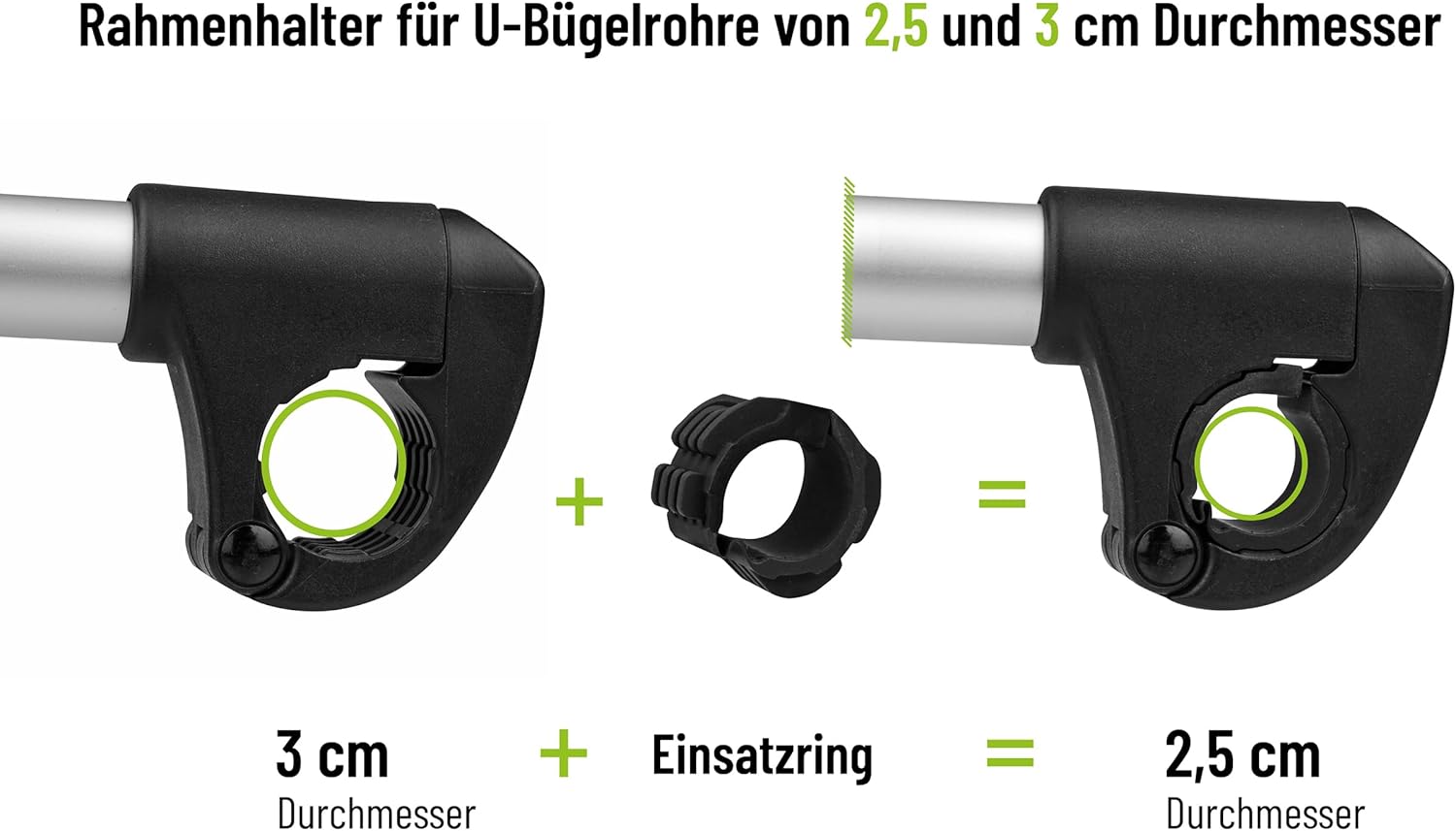Thumbnail 4 de EUFAB 11248 Verstellbarer Strap-Rahmenhalter 40 cm – Schwarz/Silber