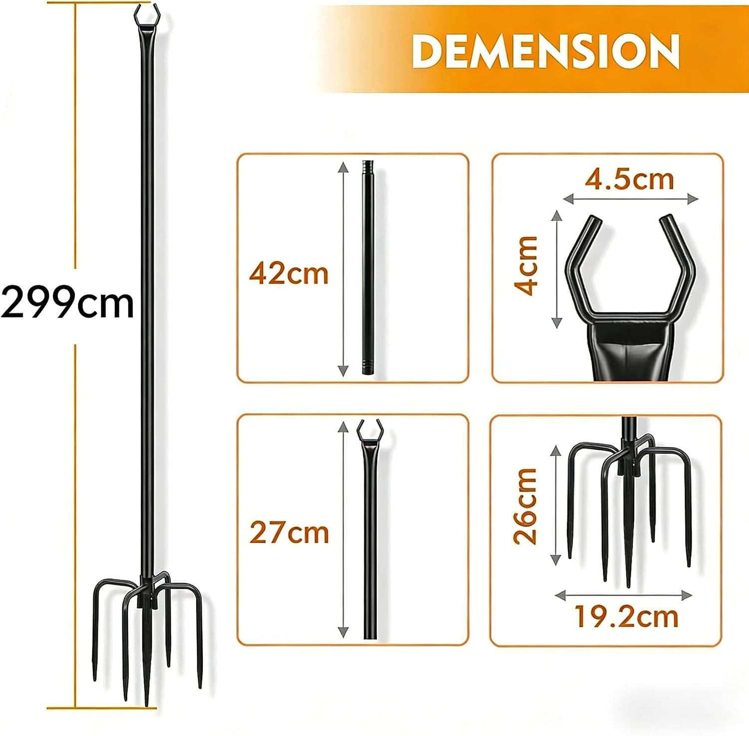Detalle 2 de HoldOneLight deck string light pole set