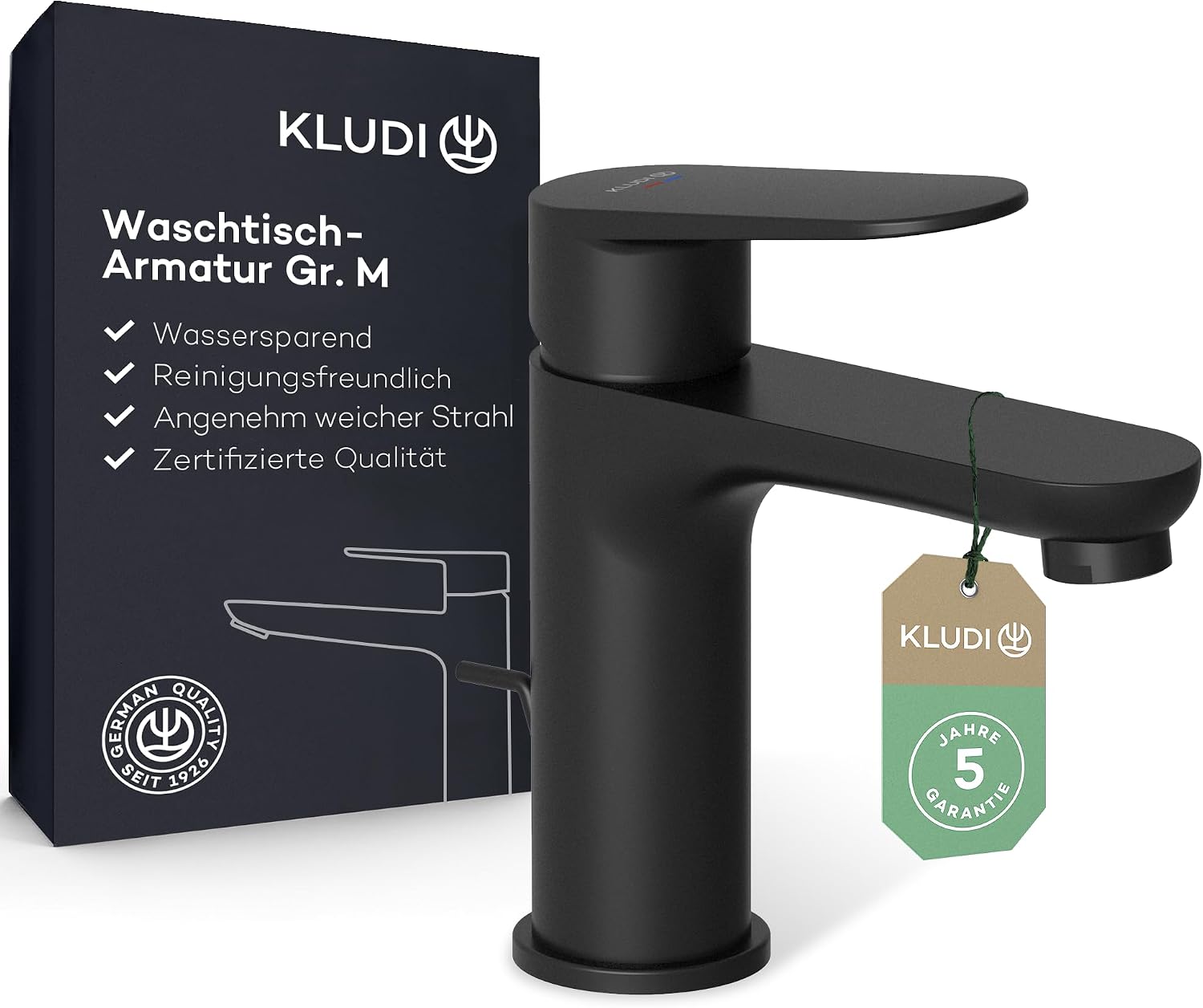 Thumbnail 2 de KLUDI X1 bateria umywalkowa M, odpływ z drążkiem, wylewka 95 mm