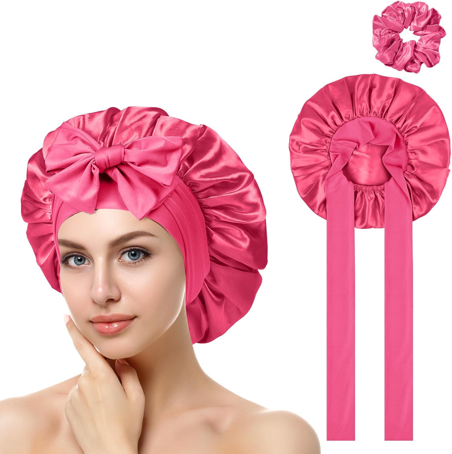 ACWOO Bonnet de Nuit Satin réglable