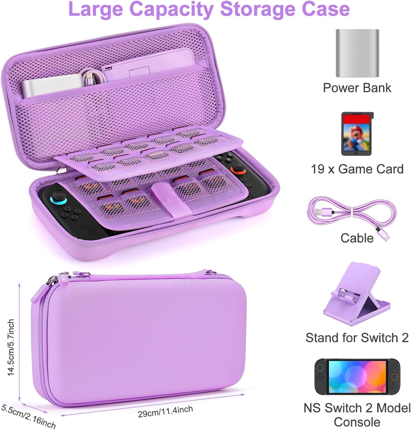 Detalle 2 de Younik Switch 2 Carry Case with 19 Slots