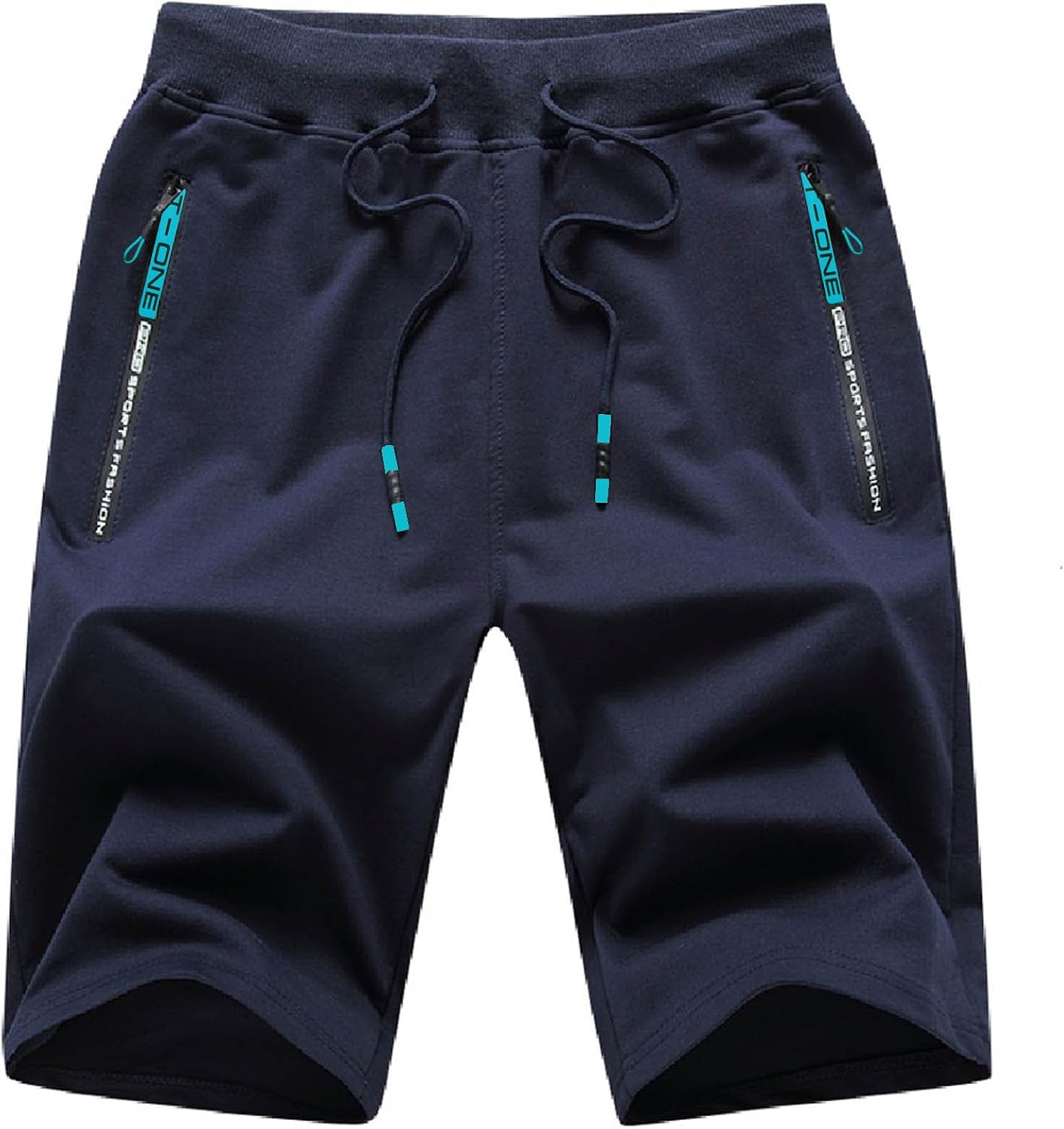 Detalle de JustSun Short Homme Sport Running – coton léger avec poches zippées