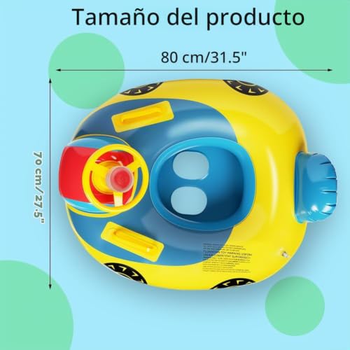 Detalle 2 de Vicloon Flotador Bebe: Anillo antivuelco con asiento para 1–6 años