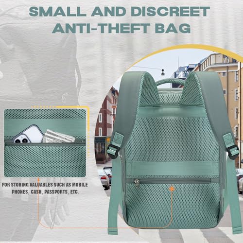 Detalle de Mochila de viaje VMIKIV 30L 40x30x20 cm para cabina de avión — antirrobo, impermeable y compartimentos