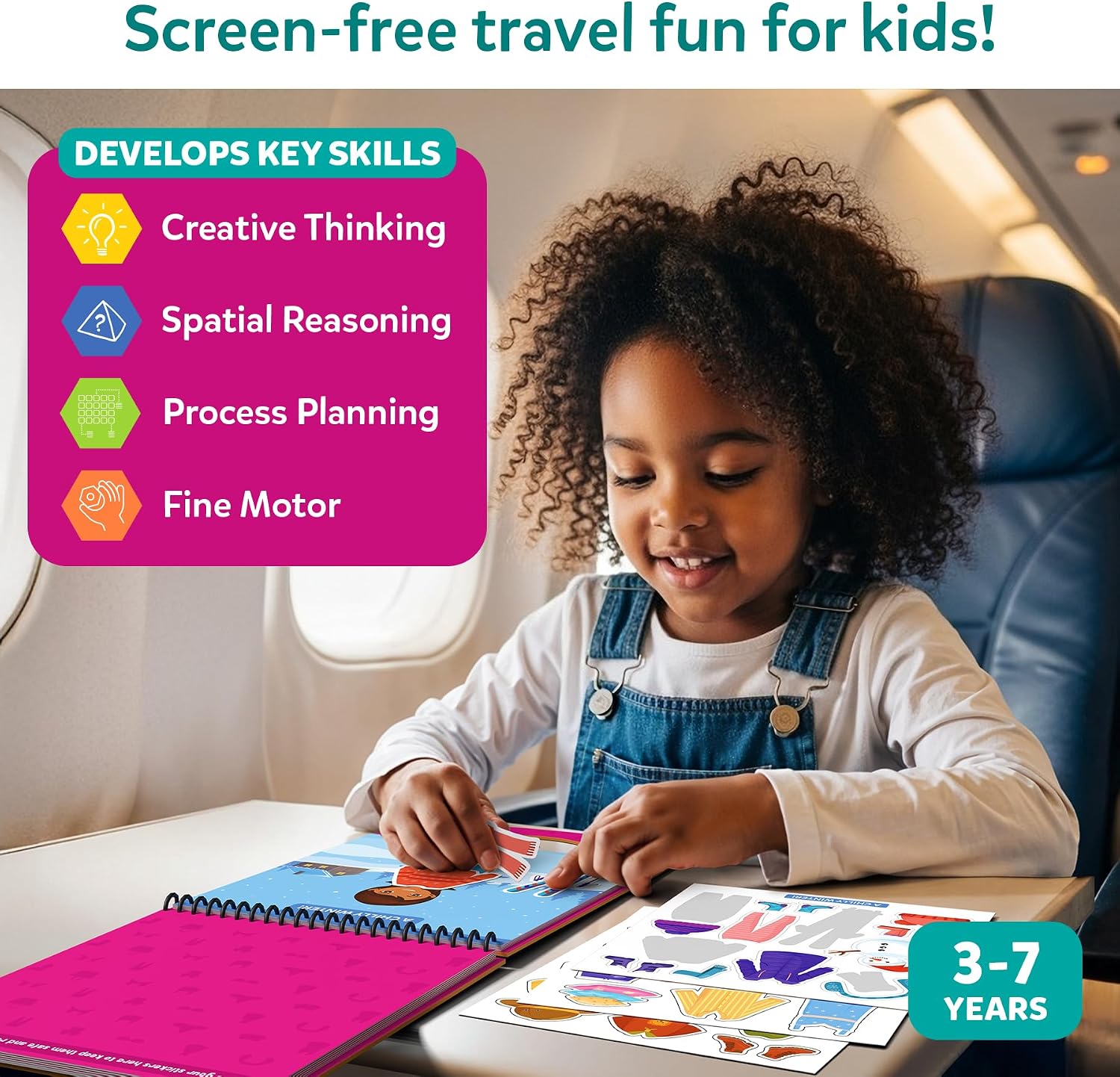 Thumbnail 4 de Skillmatics Reusable Sticker Activity Book (Peelies) – 100+ Reusable Cling Stickers, 6 Picture Activities