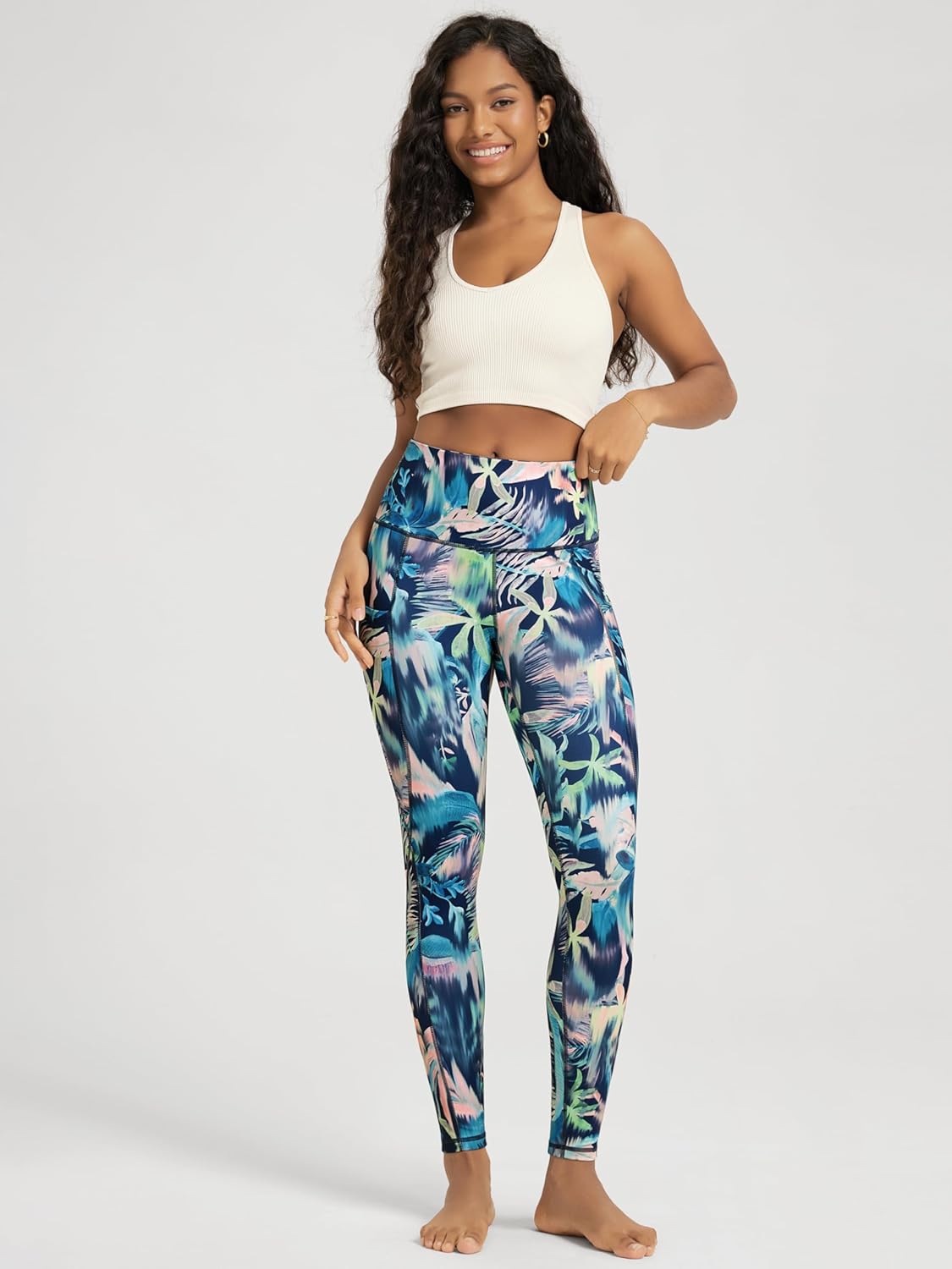 Thumbnail 3 de ODODOS Women's High Waisted Yoga Leggings with Pockets and Tummy Control
