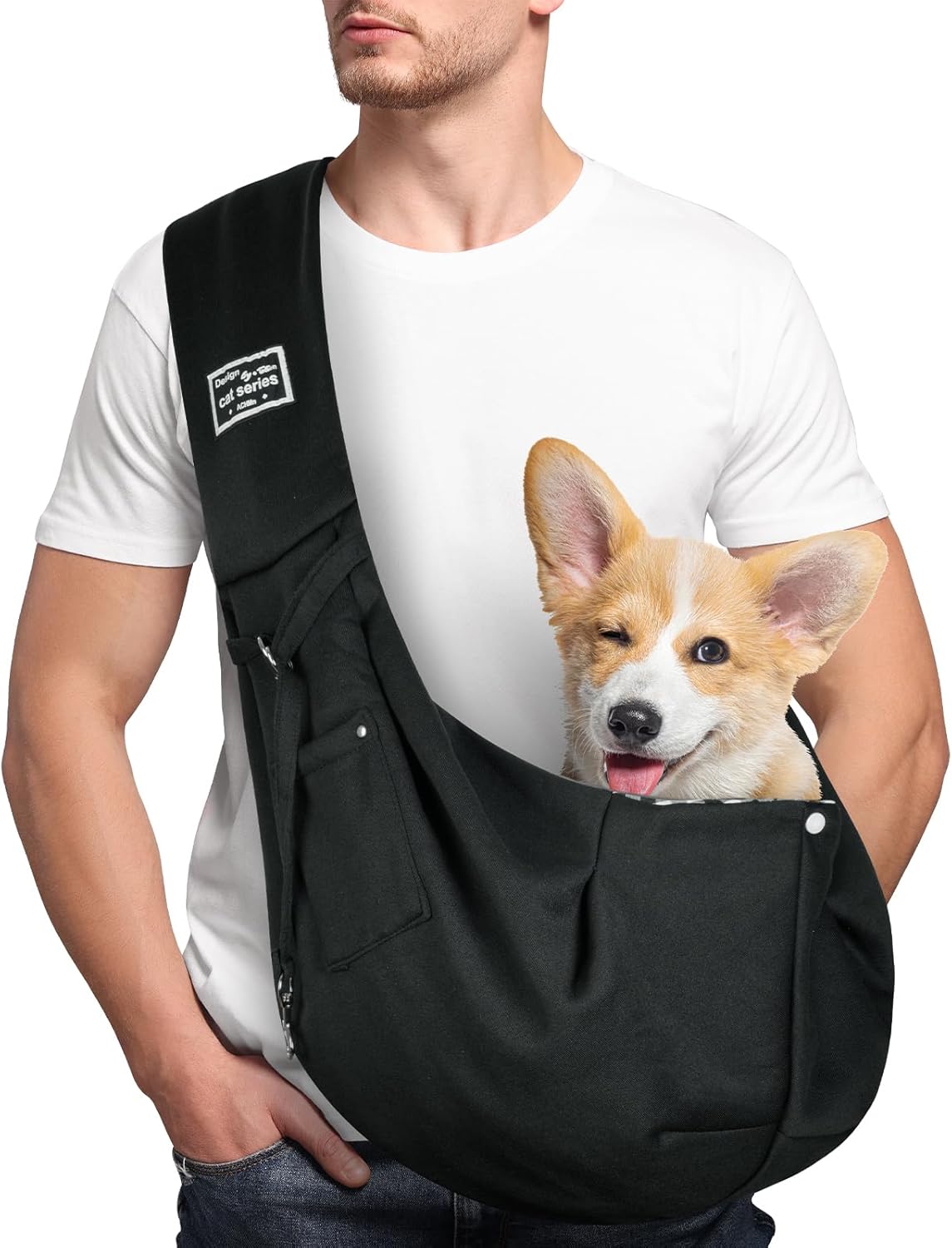 Detalle de Adiwo Puppy Carrier: Reversible Hands-Free Dog Carrier for Small & Medium Dogs & Cats
