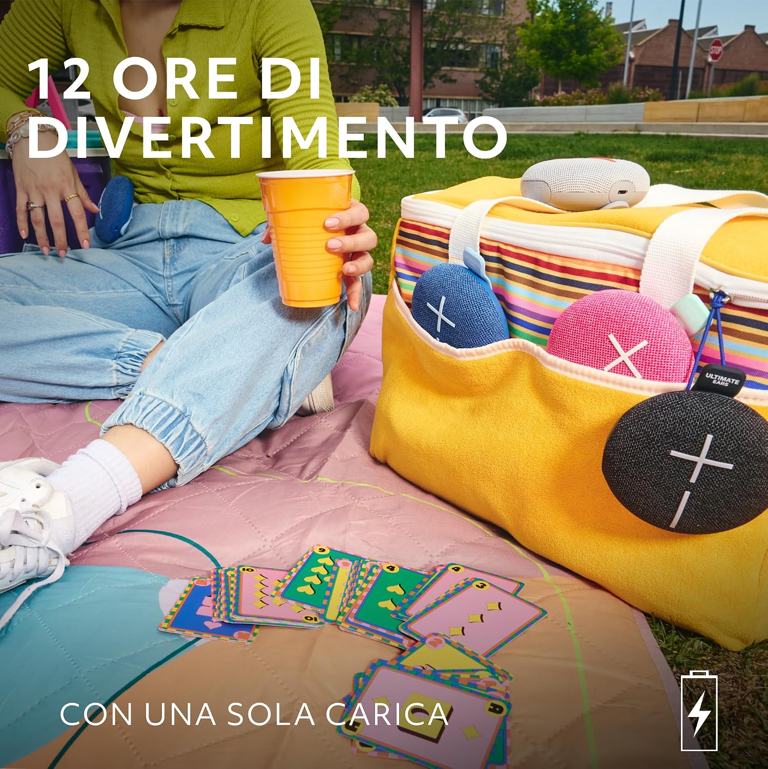 Detalle de Ultimate Ears Miniroll – Altoparlante Bluetooth impermeabile IP67, 12 ore di autonomia, 40 m di raggio d’azione, Calming Pink