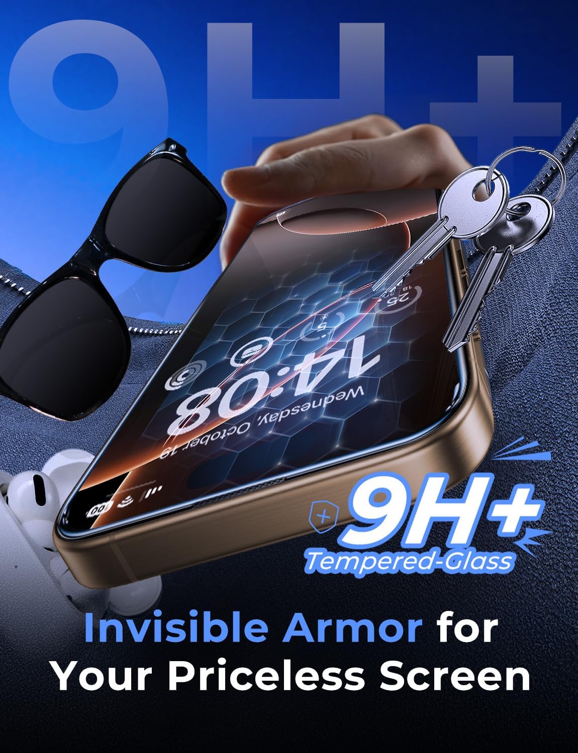 Detalle 2 de MAGIC JOHN iPhone 16 Pro 6.3in screen protector