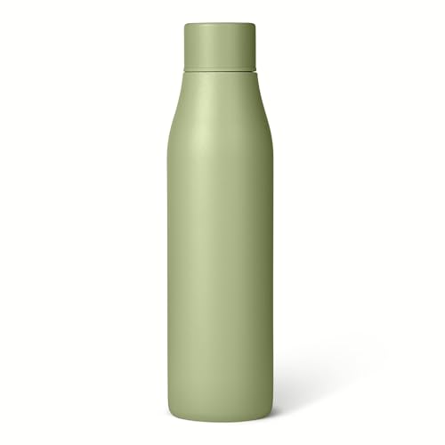 Detalle de Amazon Basics Botella de Agua Aislante de Acero Inoxidable 568 ml – Oliva