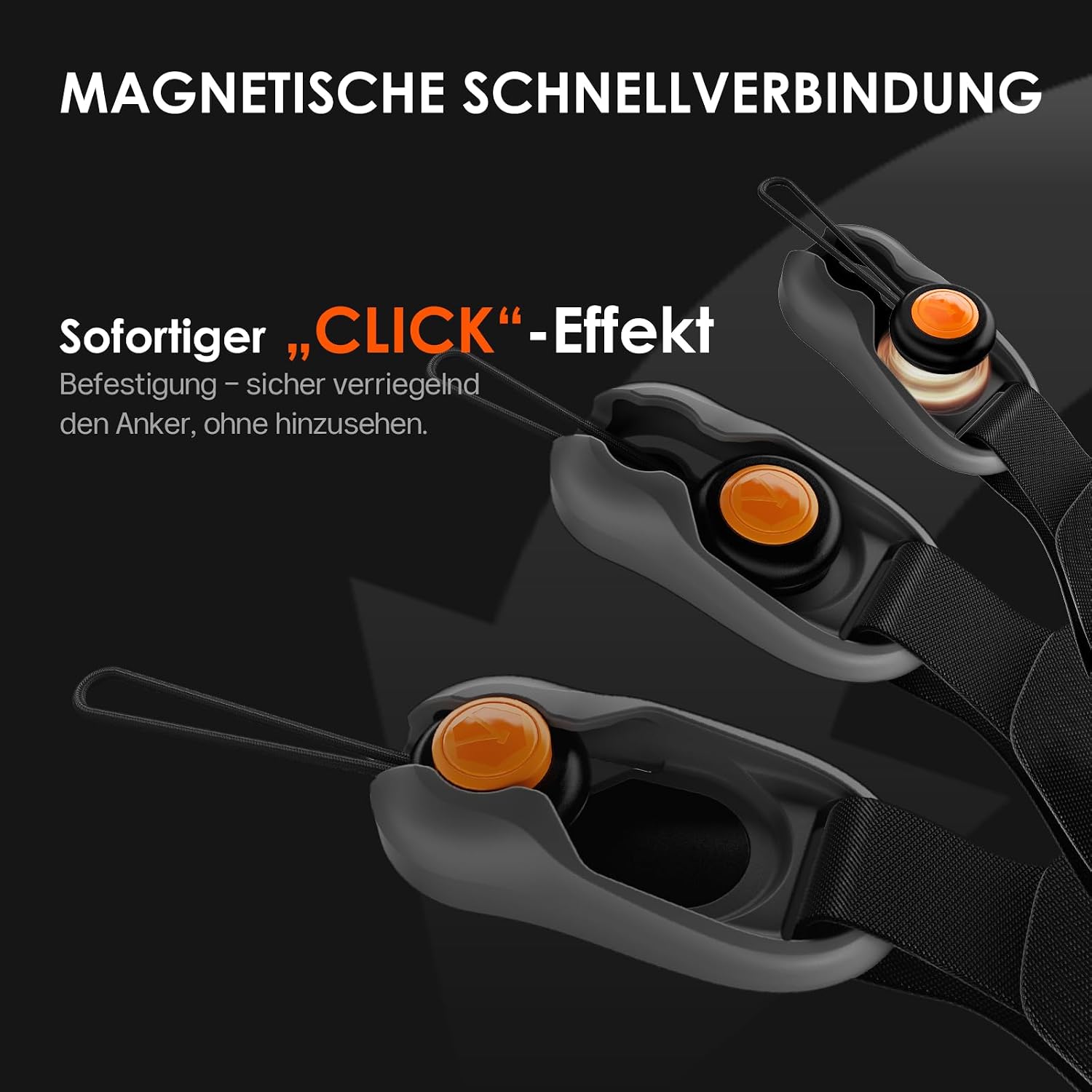 Thumbnail 1 de TARION Kameragurt Schnellverschluss mit magnetischer Schnellverstellung (DSLR) – Dyneema-Sicherungsanker, 83–141 cm