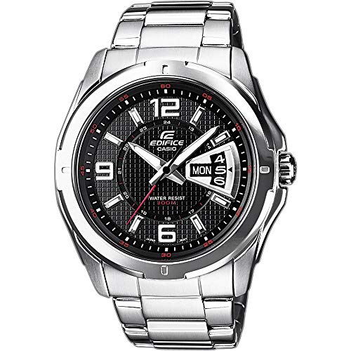 Detalle de Casio Edifice EF-129D-1AVEF: reloj de hombre con carcasa maciza