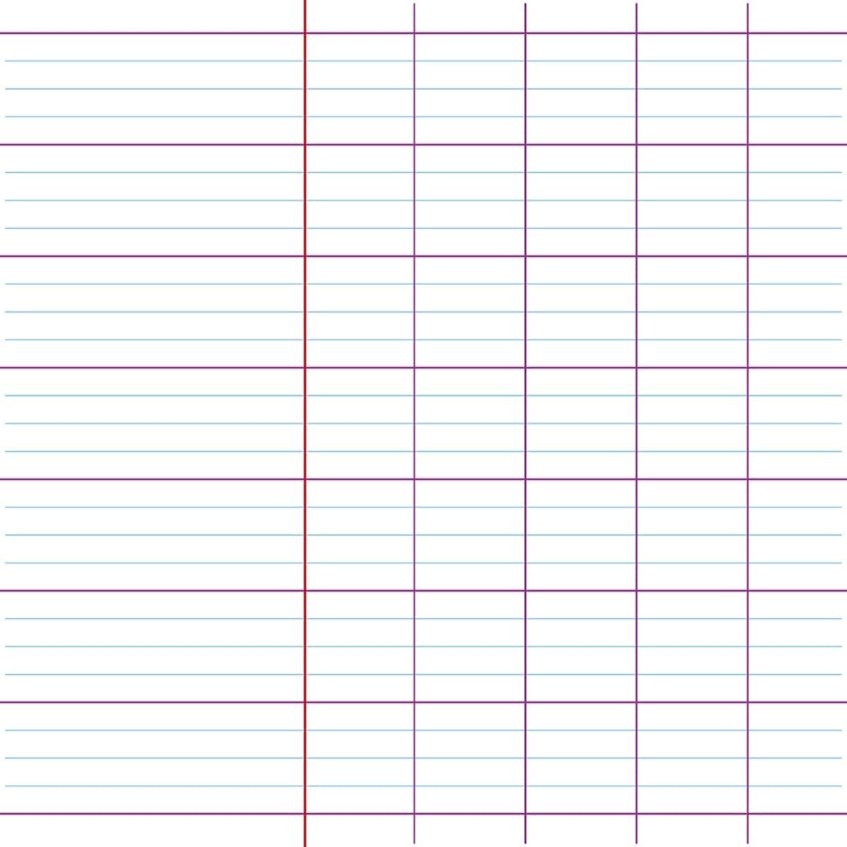 Detalle de Lot de 4 cahiers agrafés Clairefontaine 643361C – grands carreaux, format 24x32 cm (96 pages) – papier blanc 90 g