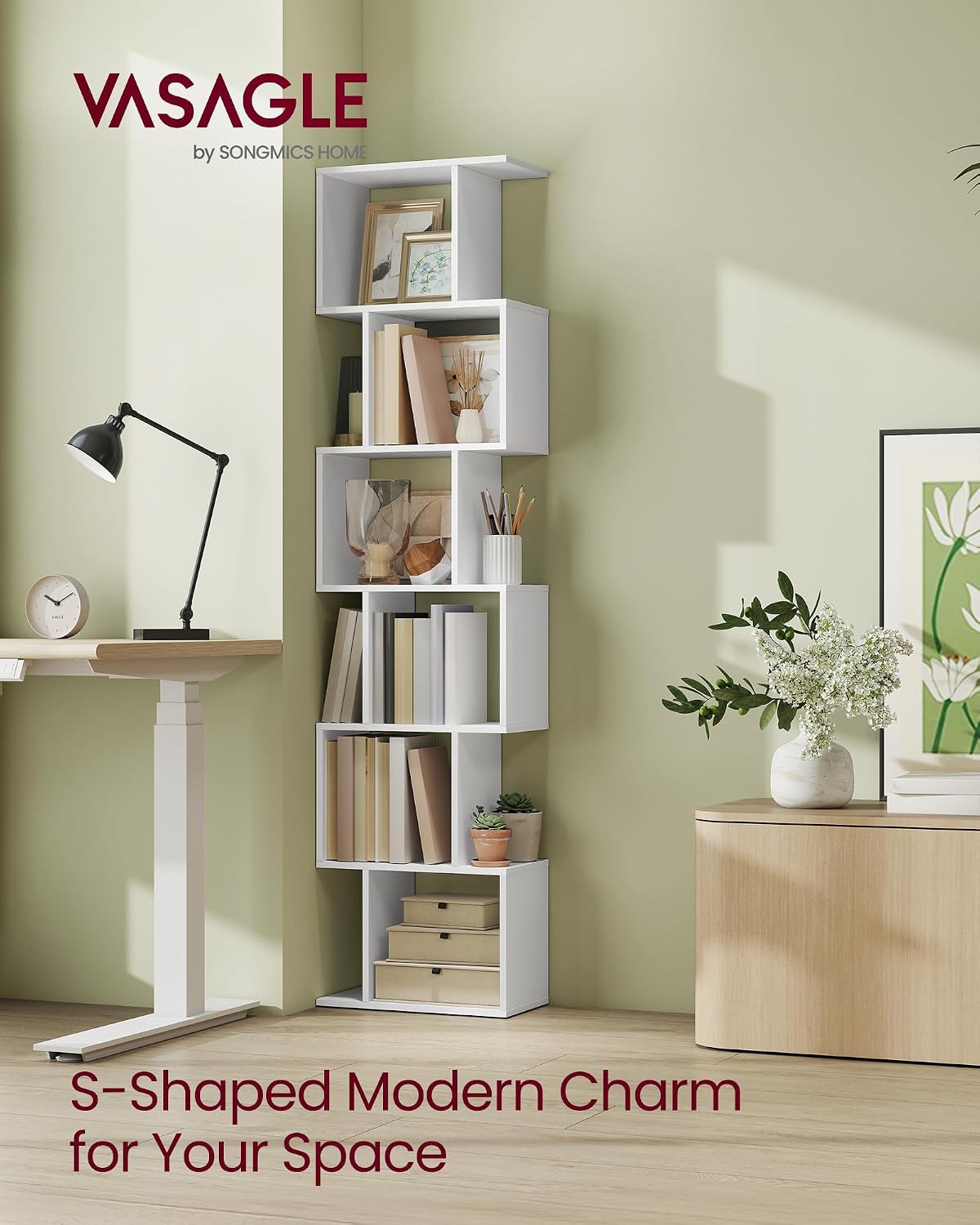 Thumbnail 3 de VASAGLE 6-Tier Bookcase 191 cm