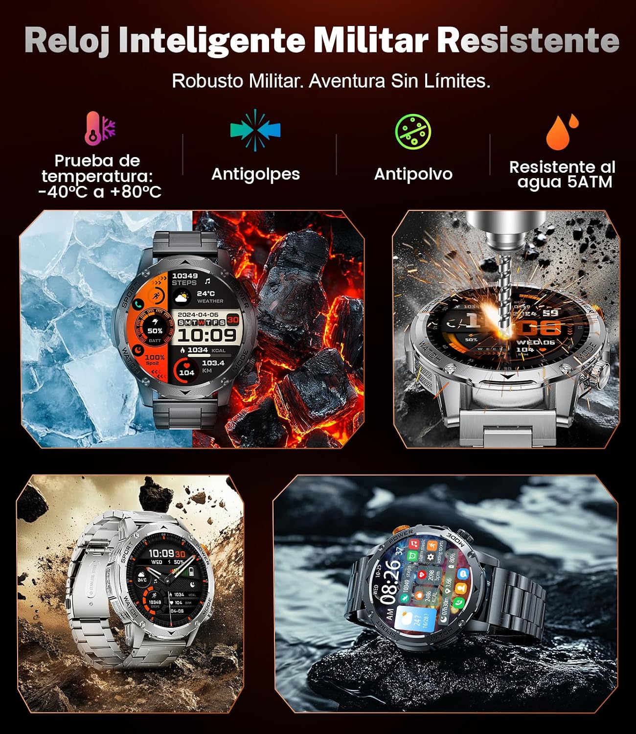 Detalle 2 de DREMAC 2025 Reloj inteligente 1000 mAh