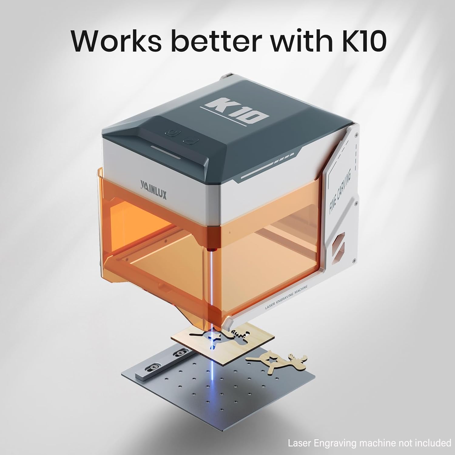 Detalle 2 de WAINLUXPRO ハニカムレーザーベッド K10用アルミ製作業パネル・位置決め角付き