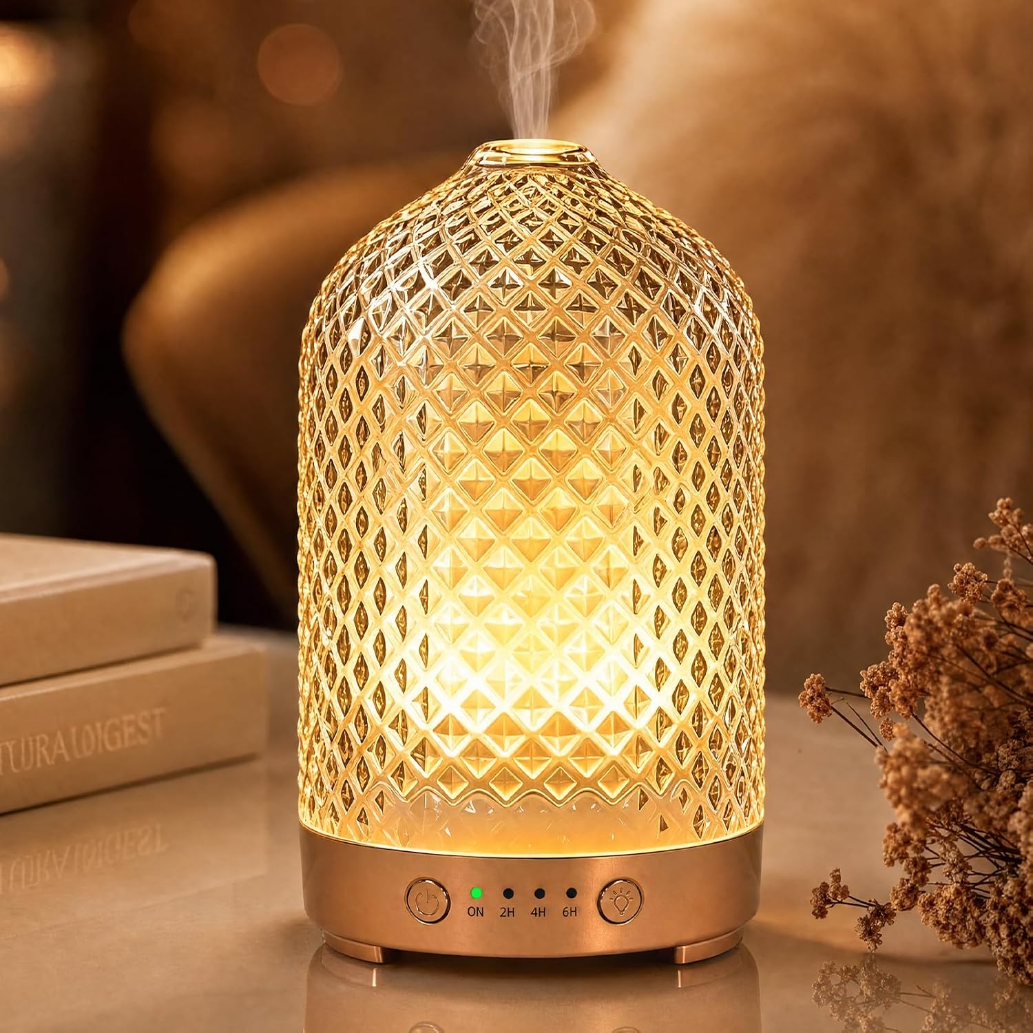 Thumbnail 6 de Essential Oil Diffuser Glass Electric Aromatherapy Diffuser with 200ml Tank