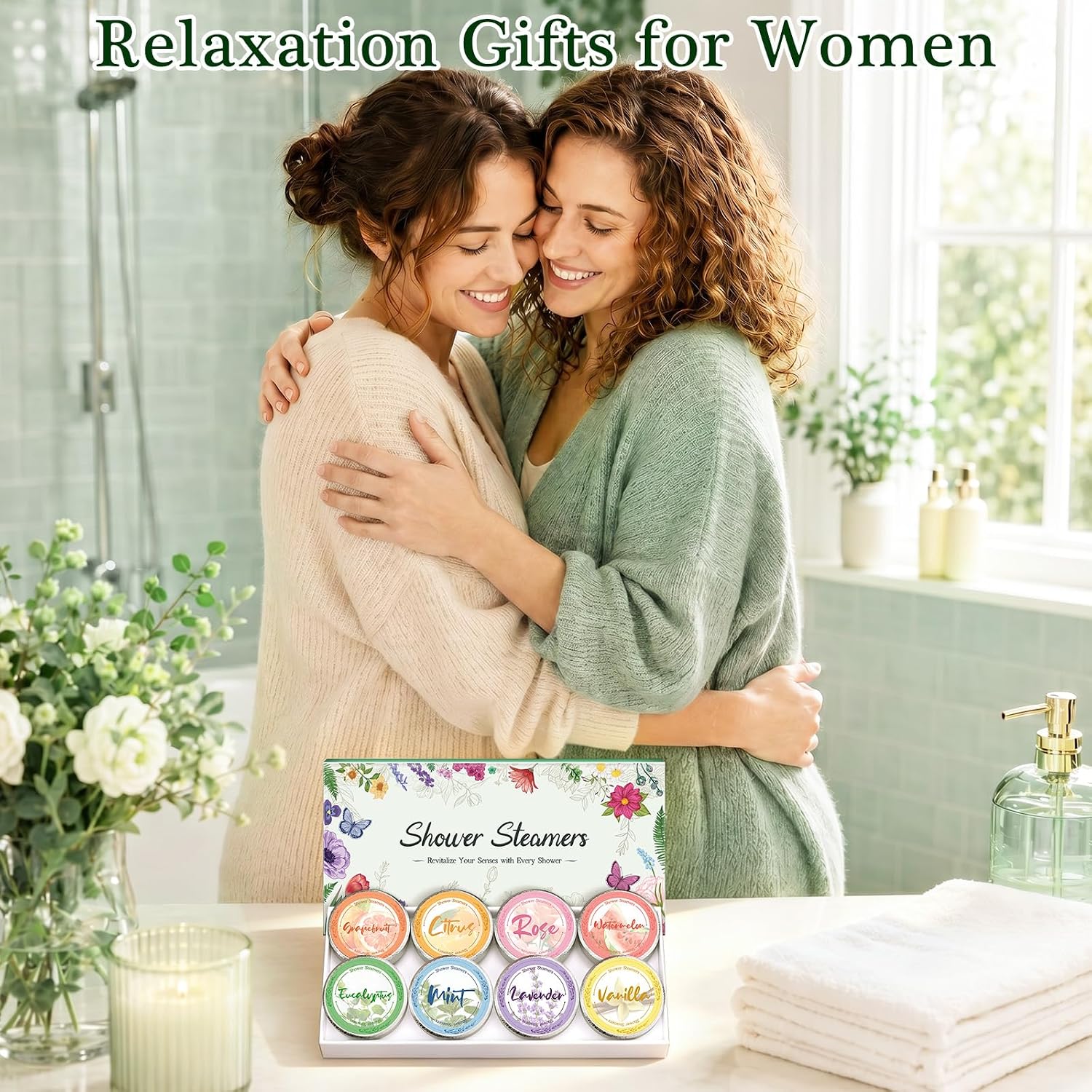 Detalle 2 de Shower Steamers Aromatherapy Gift Set for Women – 8 Scents for a Spa-Style Shower