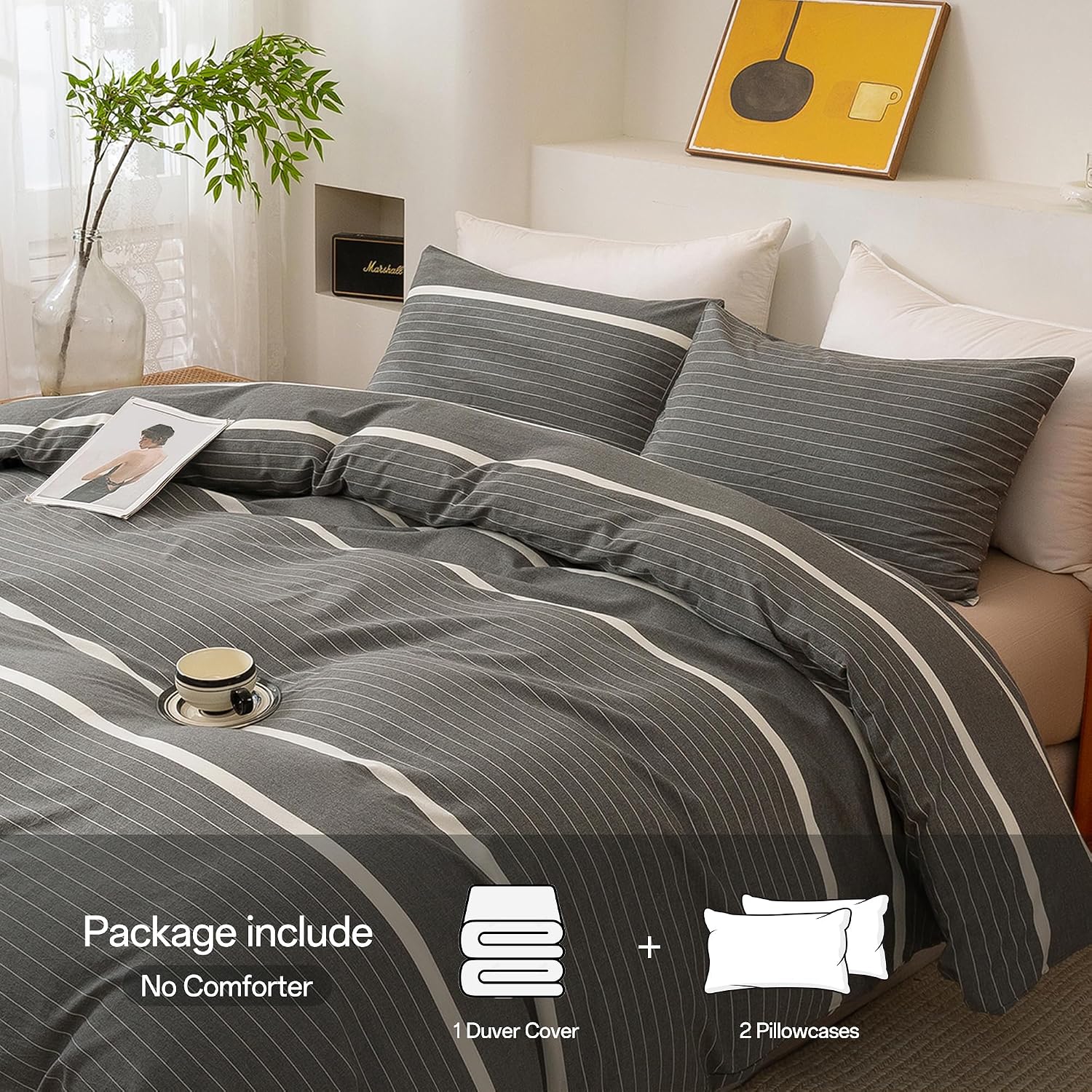 Thumbnail 1 de ECOCOTT Queen Duvet Cover Set 100% Cotton