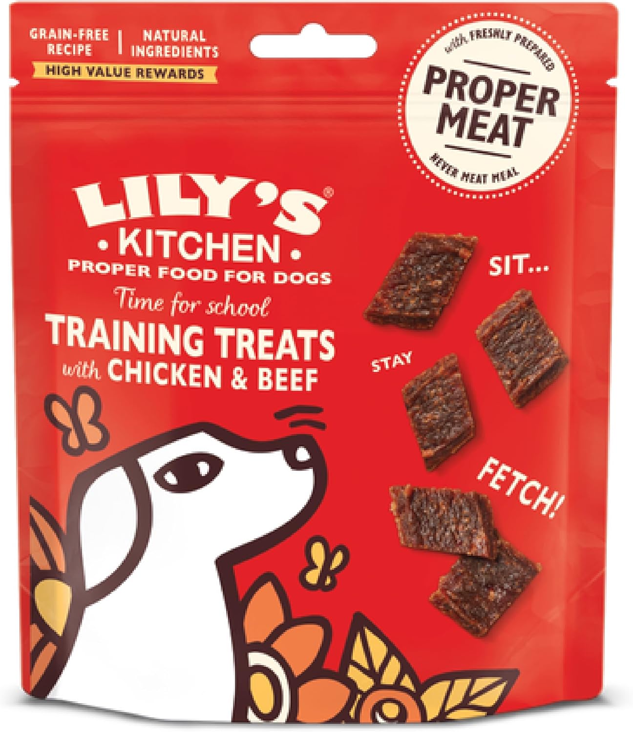 Lily’s Kitchen Leckerlis mit natürlicher Zutatenauswahl – 8 x 70 g, Huhn & Rind