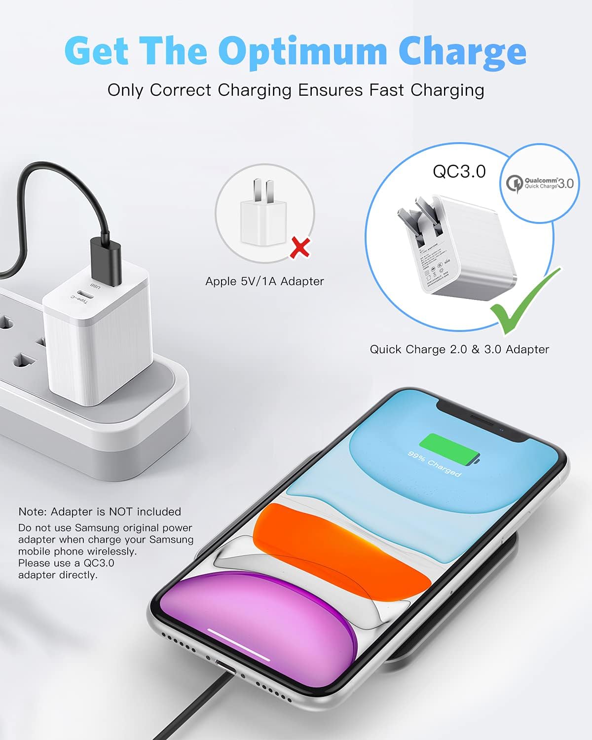 Detalle de AGPTEK Wireless Charger with 15W Max Fast Wireless Charging Pad (Qi-Certified) – UK Review