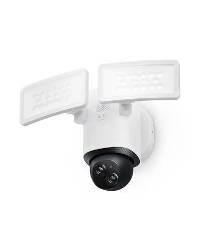 Detalle de eufy Security Floodlight Camera E340: Dual-Lens 360° Coverage with AI Tracking