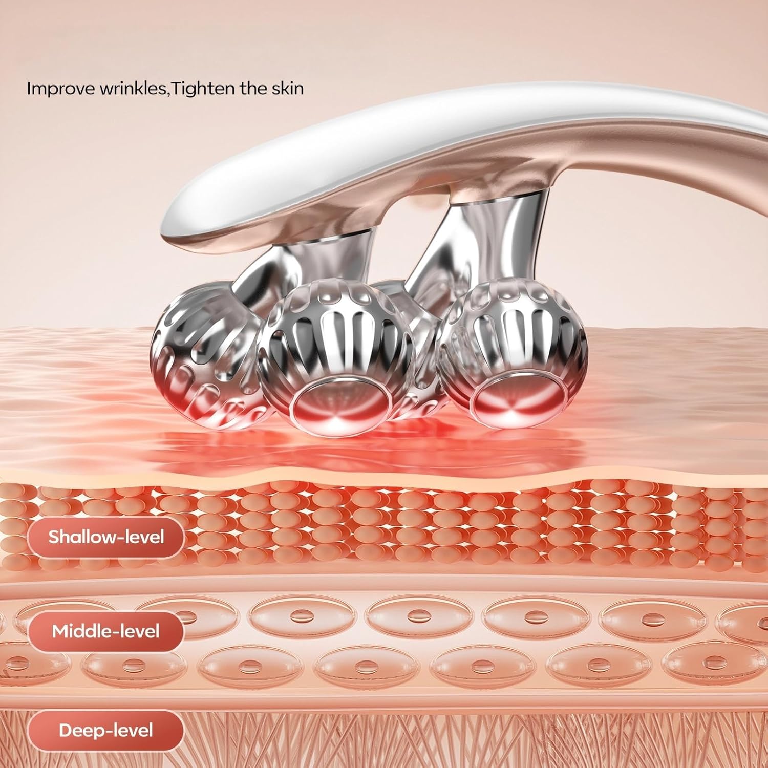 Detalle 2 de Doge&Vollar Wireless Facial Massager for Face and Neck (Rechargeable) for Women