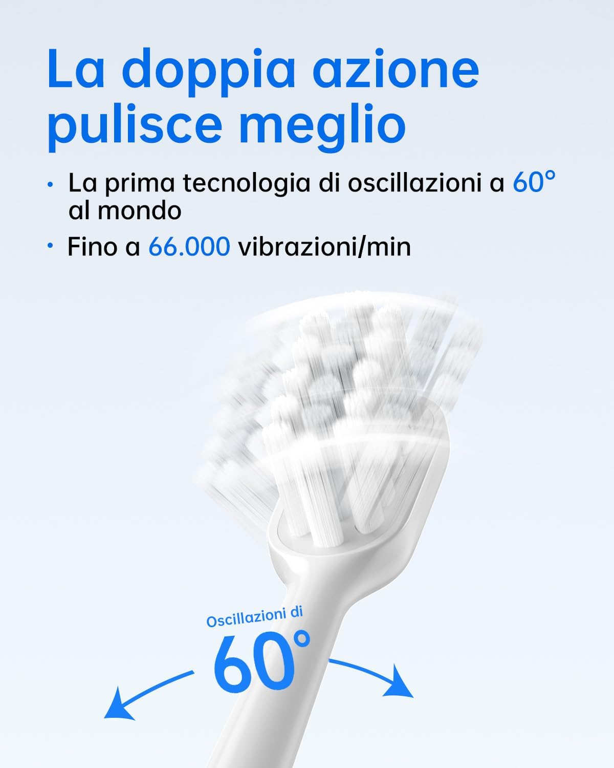 Thumbnail 2 de Laifen Wave spazzolino elettrico oscillante e vibrante con 3 testine, ricaricabile magnetico, IPX7