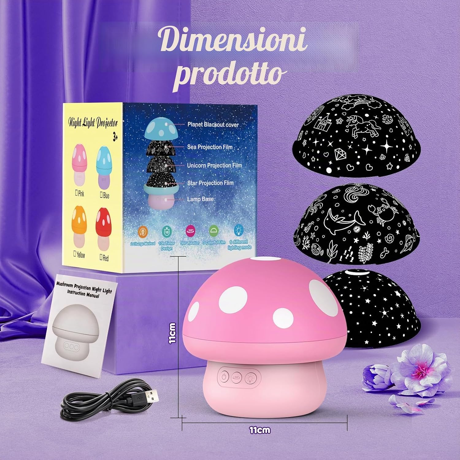 Thumbnail 5 de Hapikids Unicorno Luce Notturna 2-8 anni 🌟