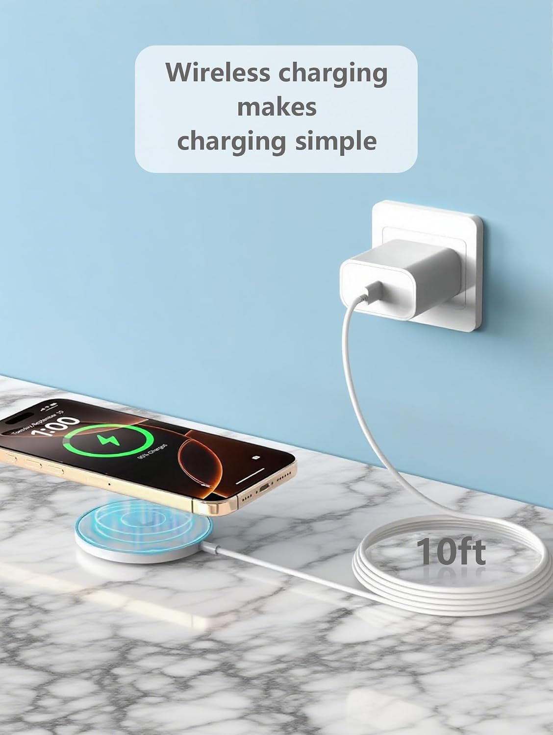 Detalle de Magnetic Wireless Charger for iPhone Fast Charging 2Set